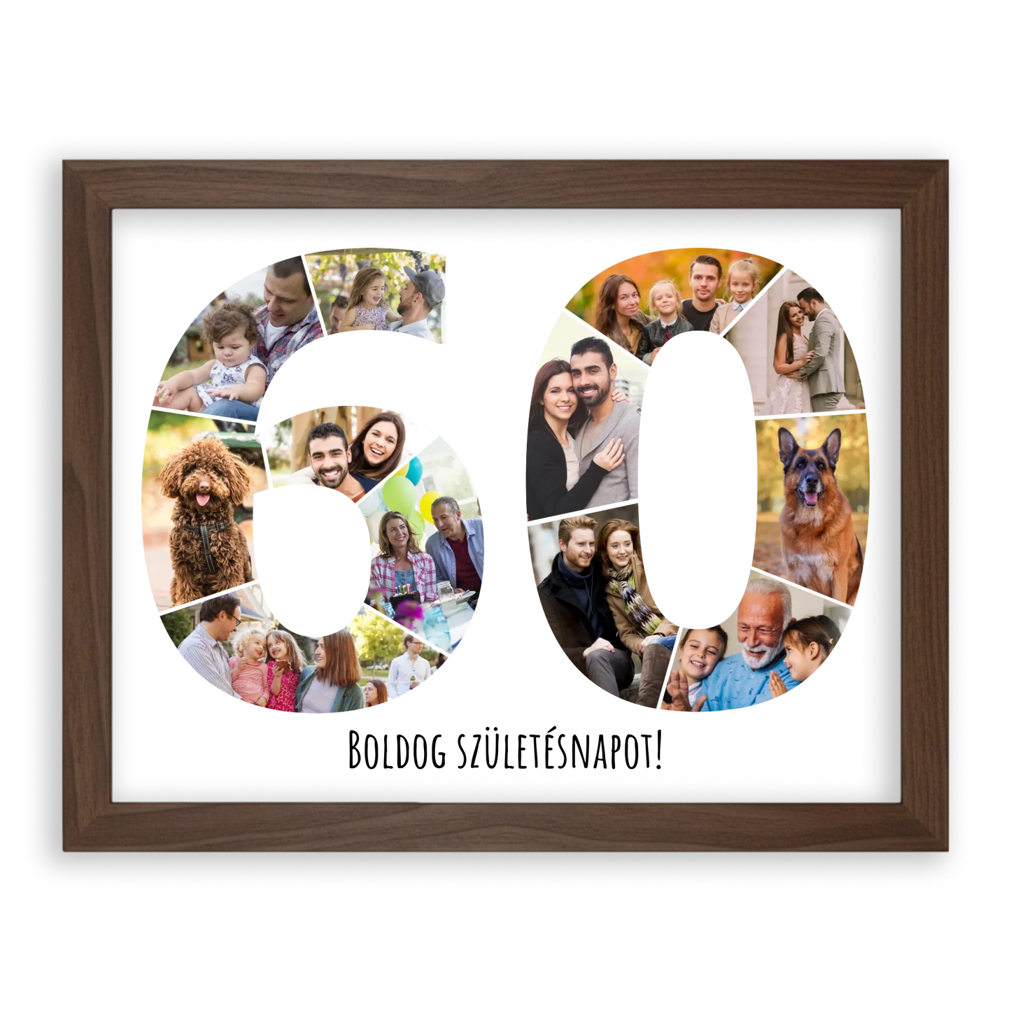 Egyedi Születésnapi Fotókollázs (60-69 évig) - Falikép