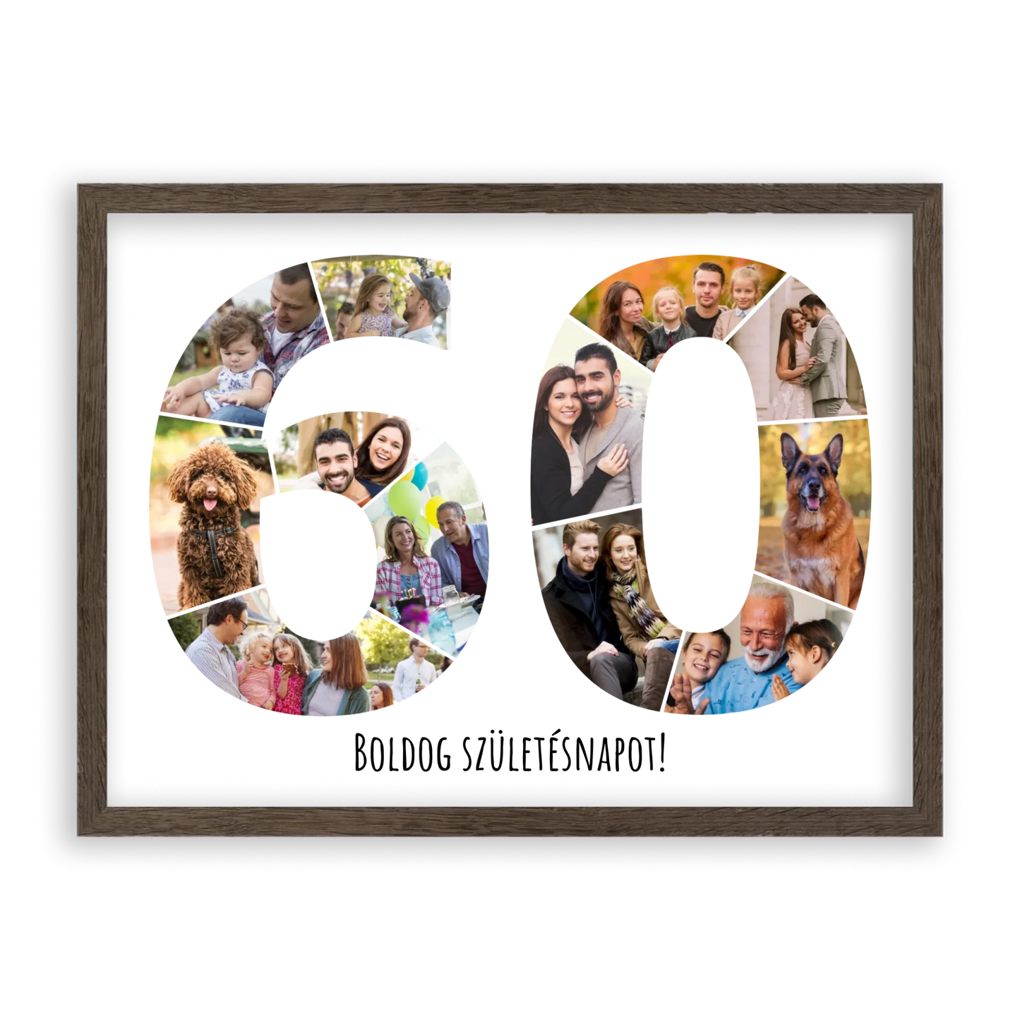 Egyedi Születésnapi Fotókollázs (60-69 évig) - Falikép