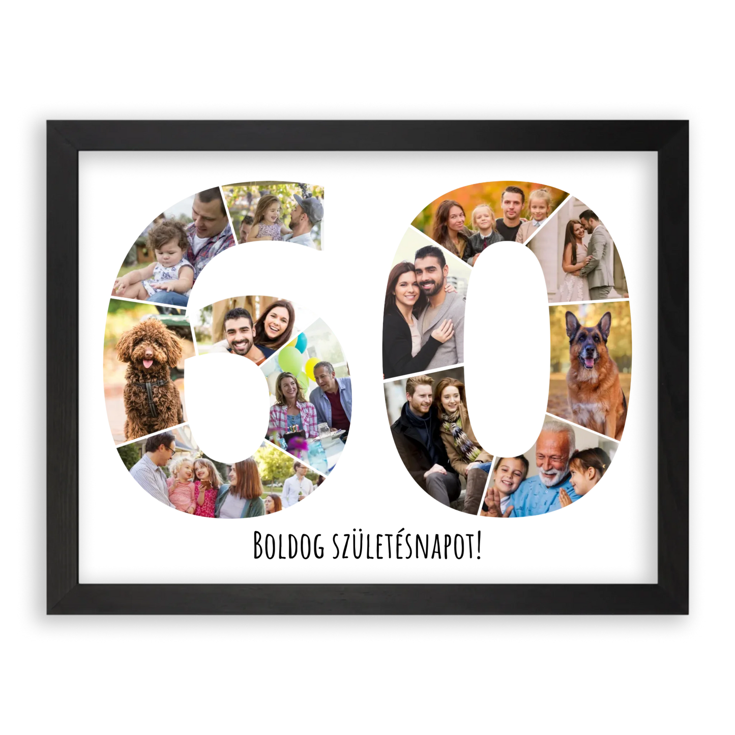 Egyedi Születésnapi Fotókollázs (60-69 évig) - Falikép