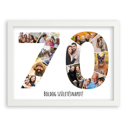 Egyedi Születésnapi Fotókollázs (70-79 évig) - Falikép