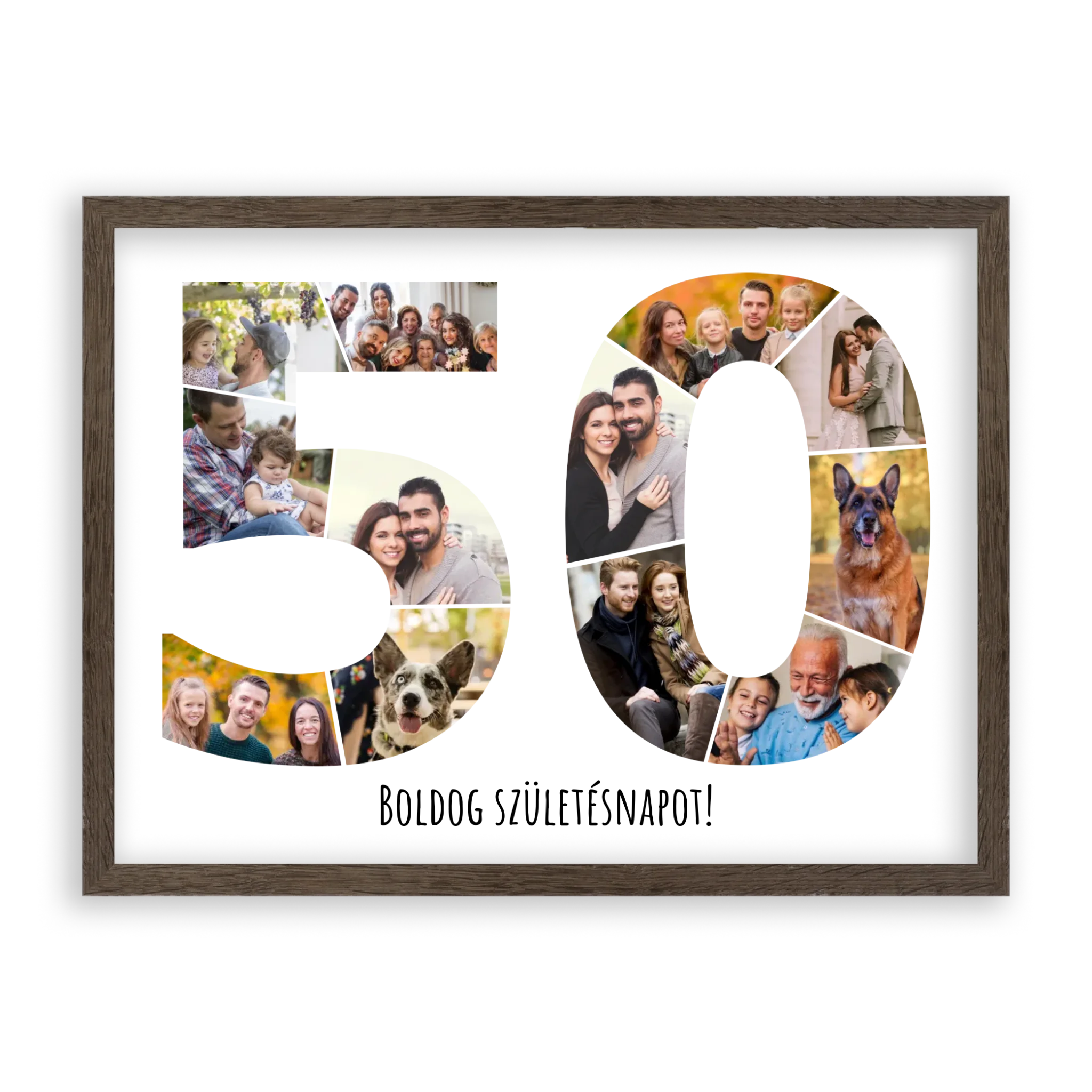 Egyedi Születésnapi Fotókollázs (50-59 évig) - Falikép