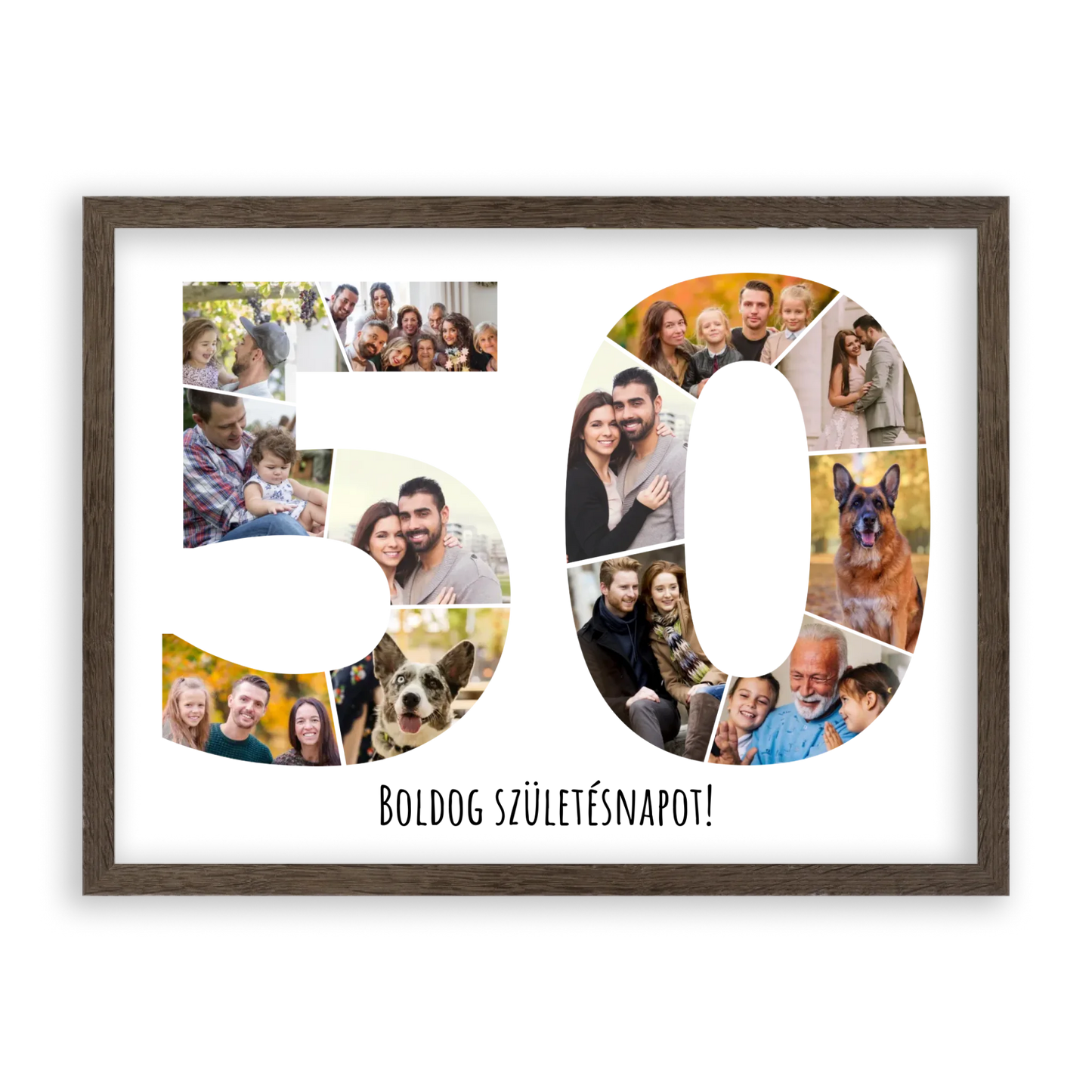 Egyedi Születésnapi Fotókollázs (50-59 évig) - Falikép