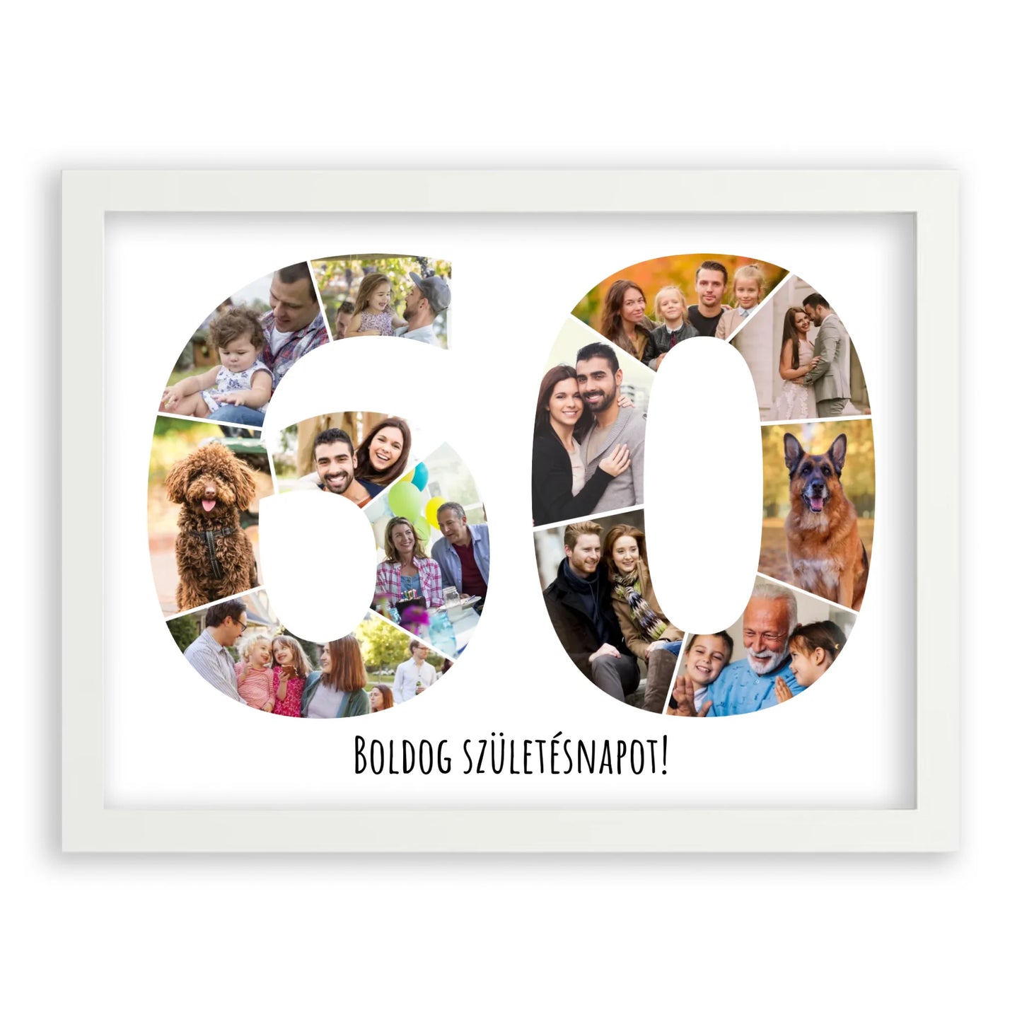 Egyedi Születésnapi Fotókollázs (60-69 évig) - Falikép