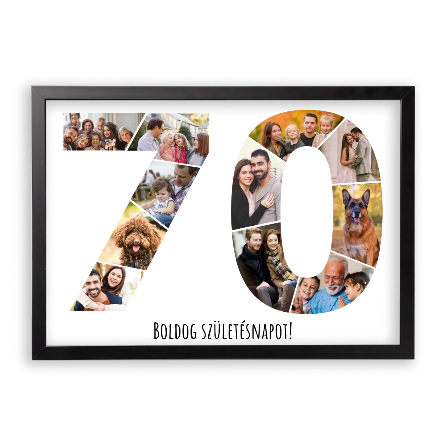 Egyedi Születésnapi Fotókollázs (70-79 évig) - Falikép
