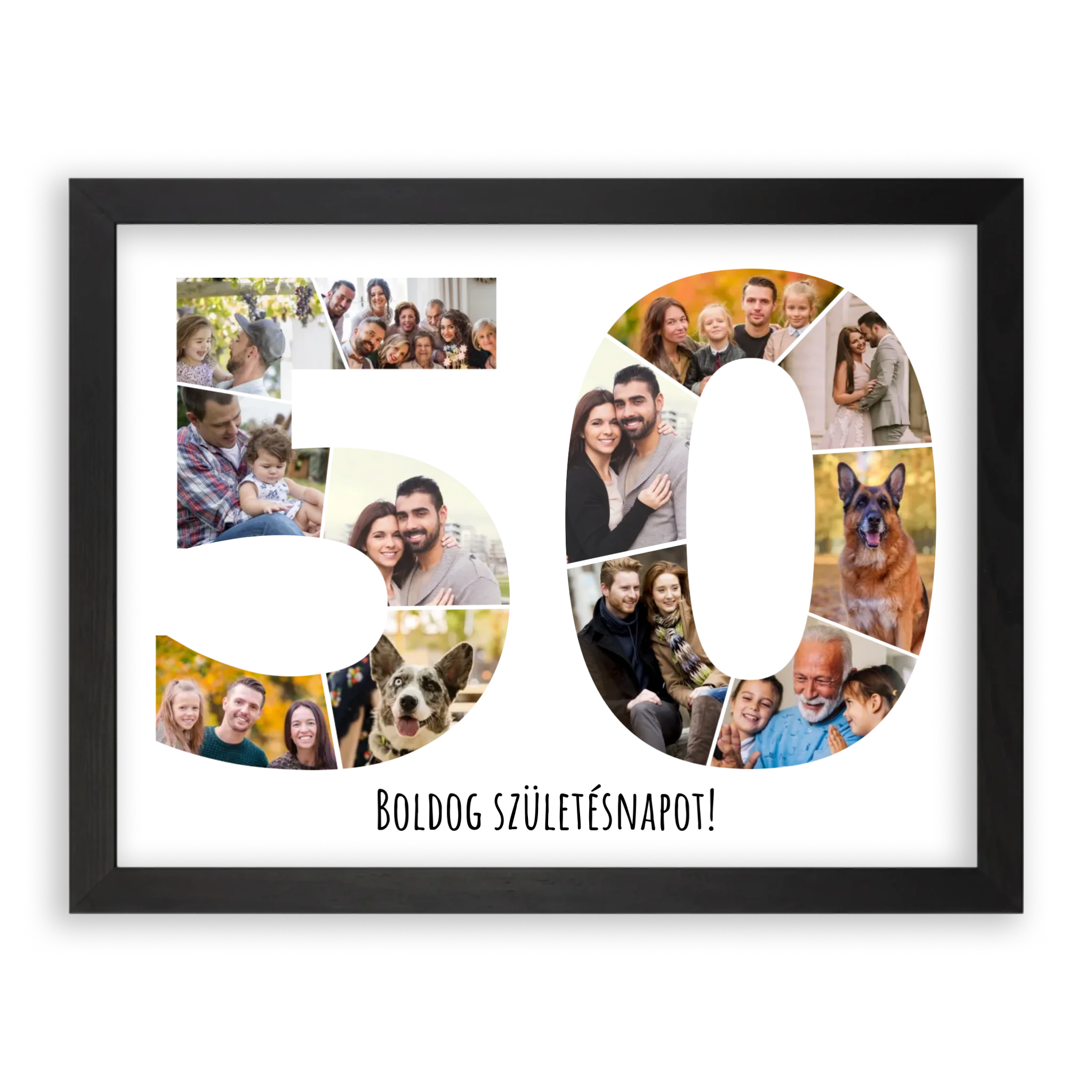 Egyedi Születésnapi Fotókollázs (50-59 évig) - Falikép