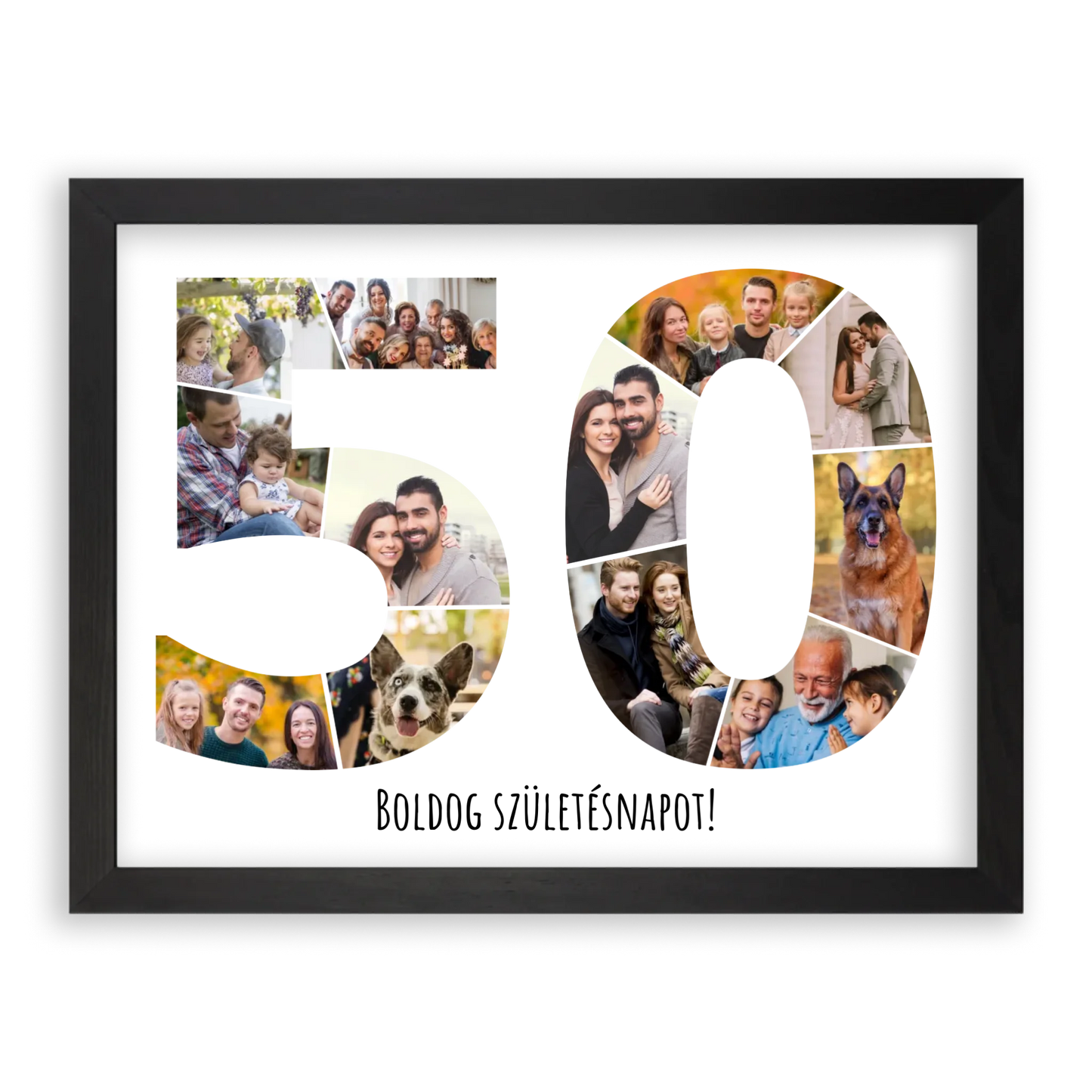 Egyedi Születésnapi Fotókollázs (50-59 évig) - Falikép