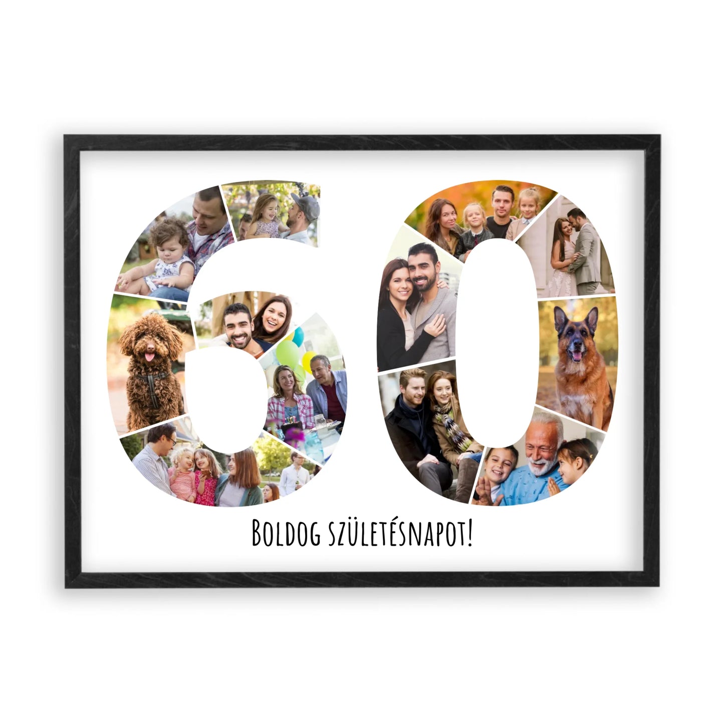 Egyedi Születésnapi Fotókollázs (60-69 évig) - Falikép