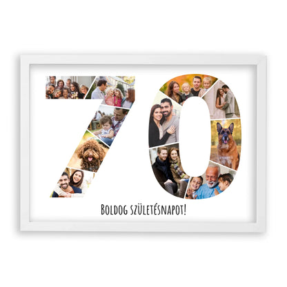 Egyedi Születésnapi Fotókollázs (70-79 évig) - Falikép