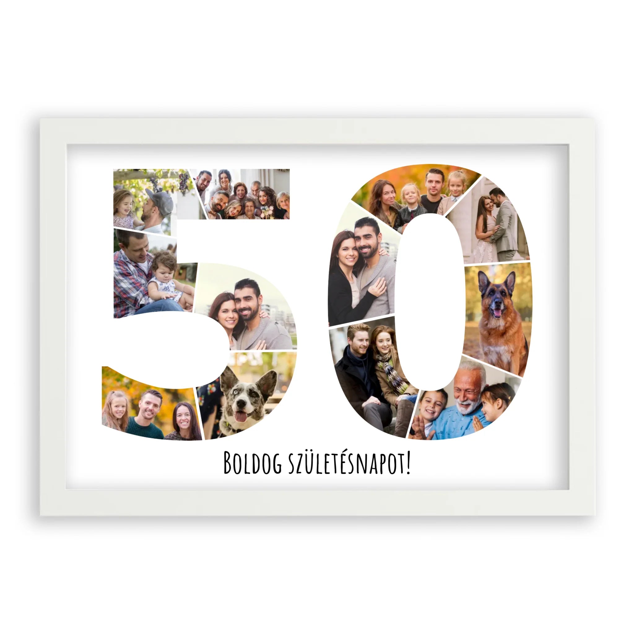Egyedi Születésnapi Fotókollázs (50-59 évig) - Falikép