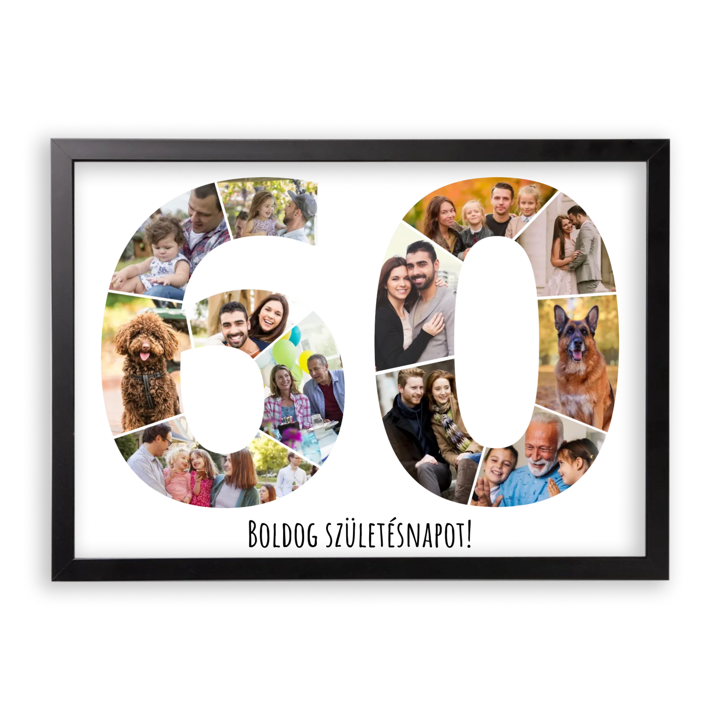 Egyedi Születésnapi Fotókollázs (60-69 évig) - Falikép