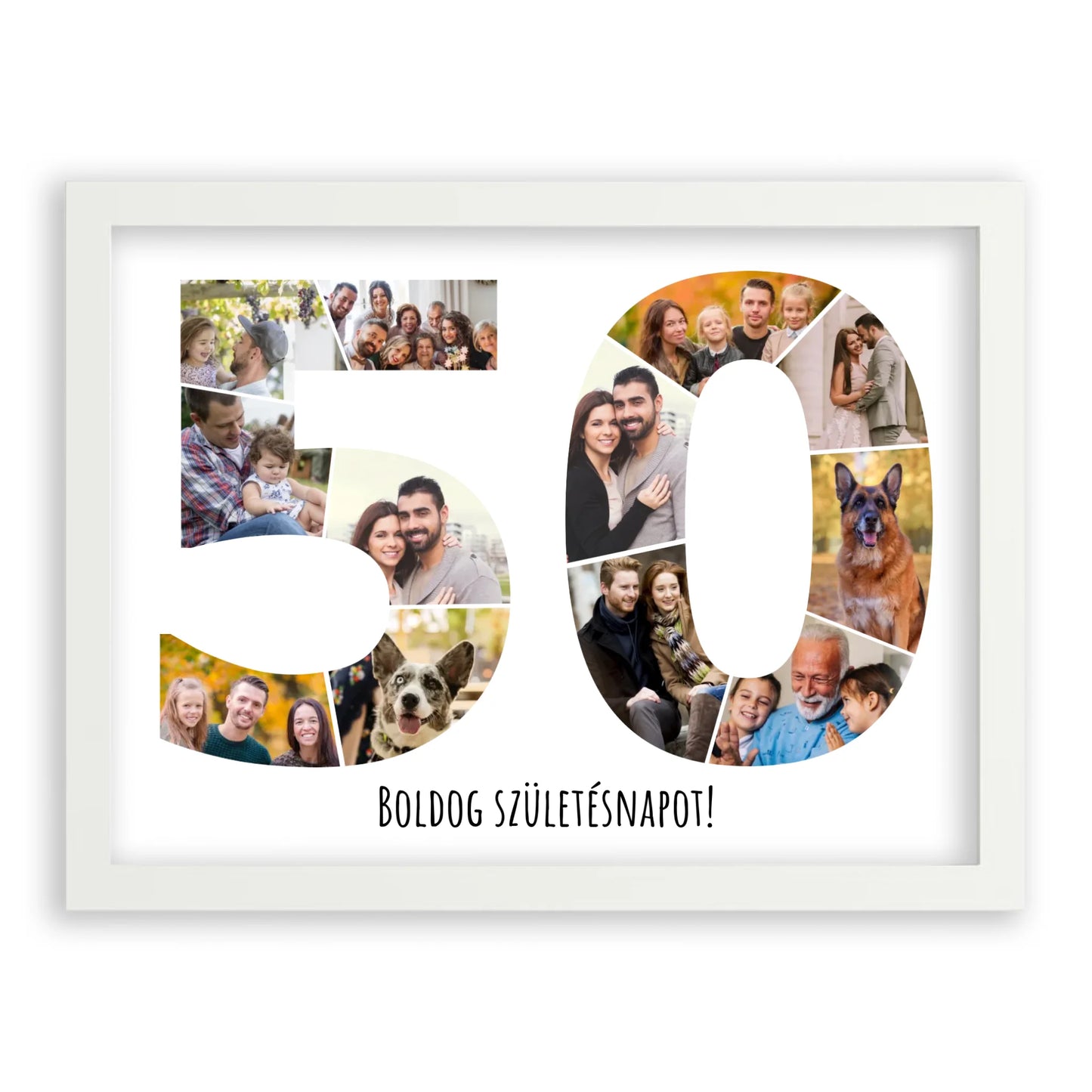 Egyedi Születésnapi Fotókollázs (50-59 évig) - Falikép
