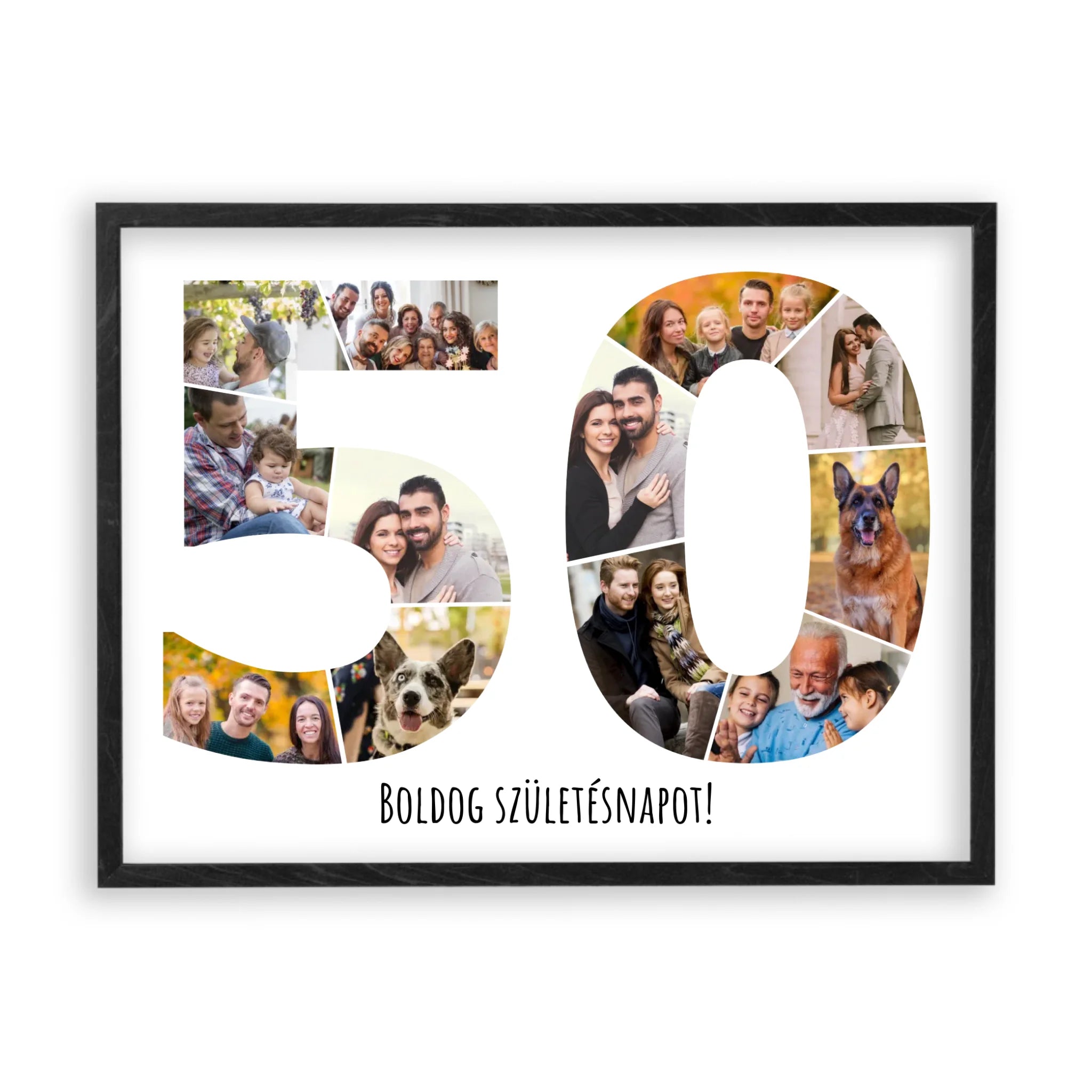 Egyedi Születésnapi Fotókollázs (50-59 évig) - Falikép