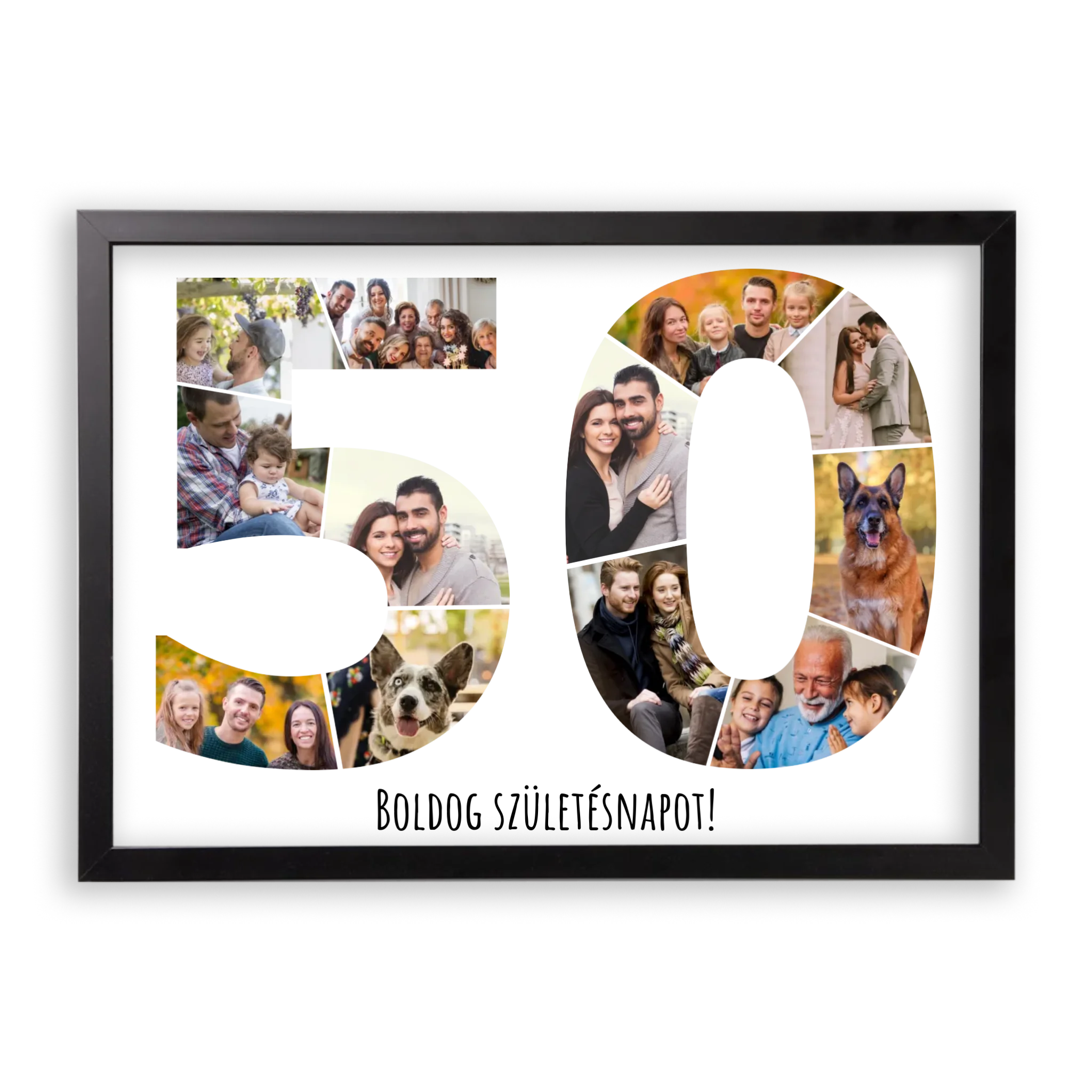 Egyedi Születésnapi Fotókollázs (50-59 évig) - Falikép