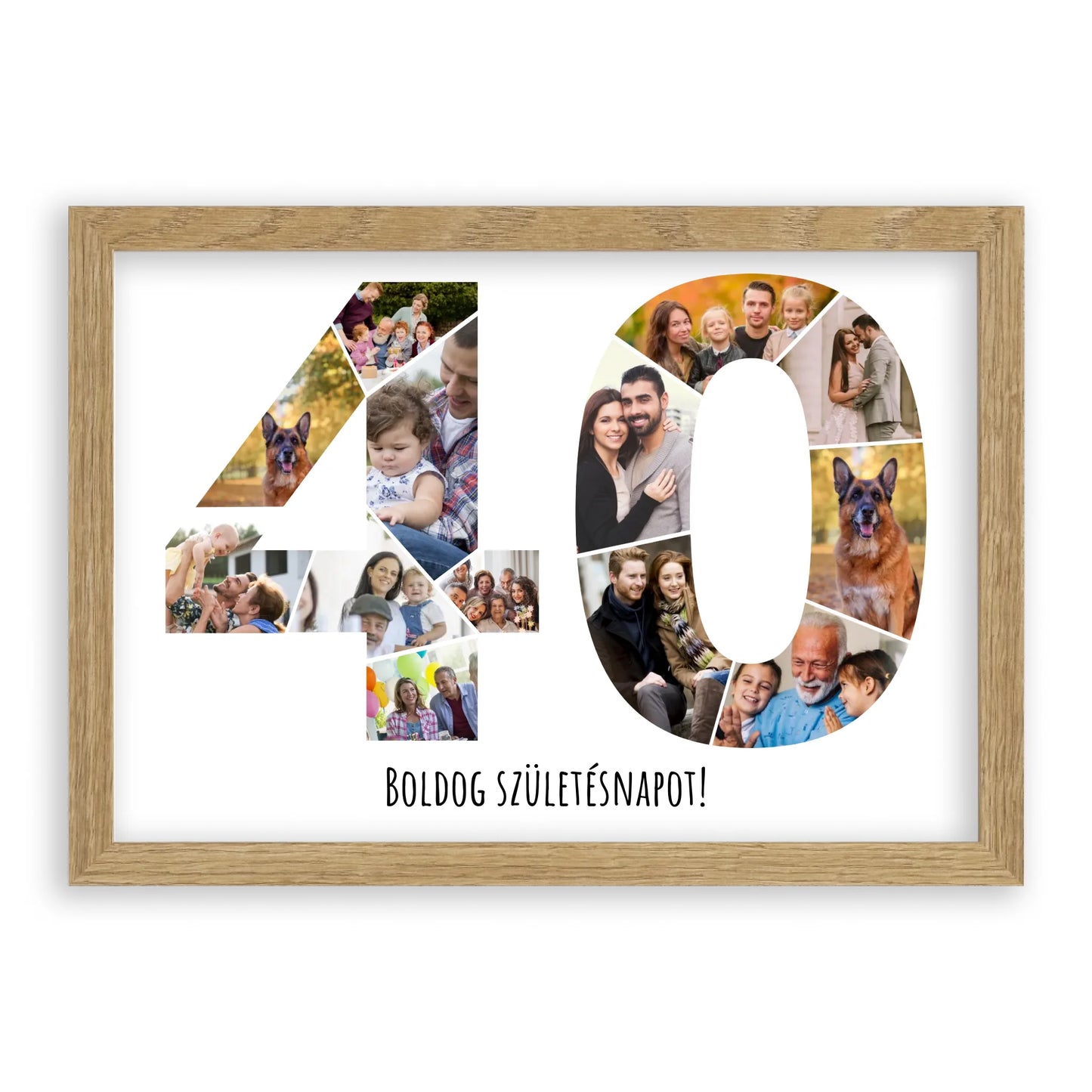 Egyedi Születésnapi Fotókollázs (40-49 évig) - Falikép