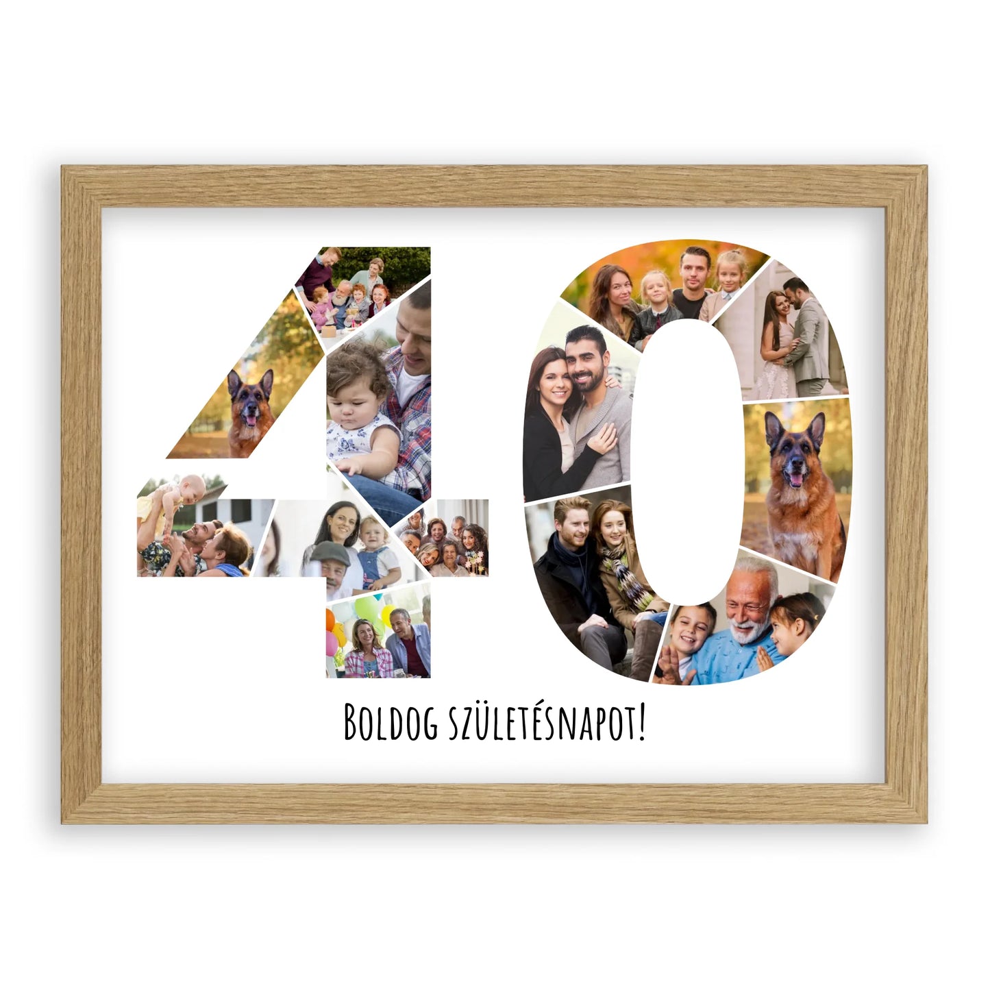 Egyedi Születésnapi Fotókollázs (40-49 évig) - Falikép
