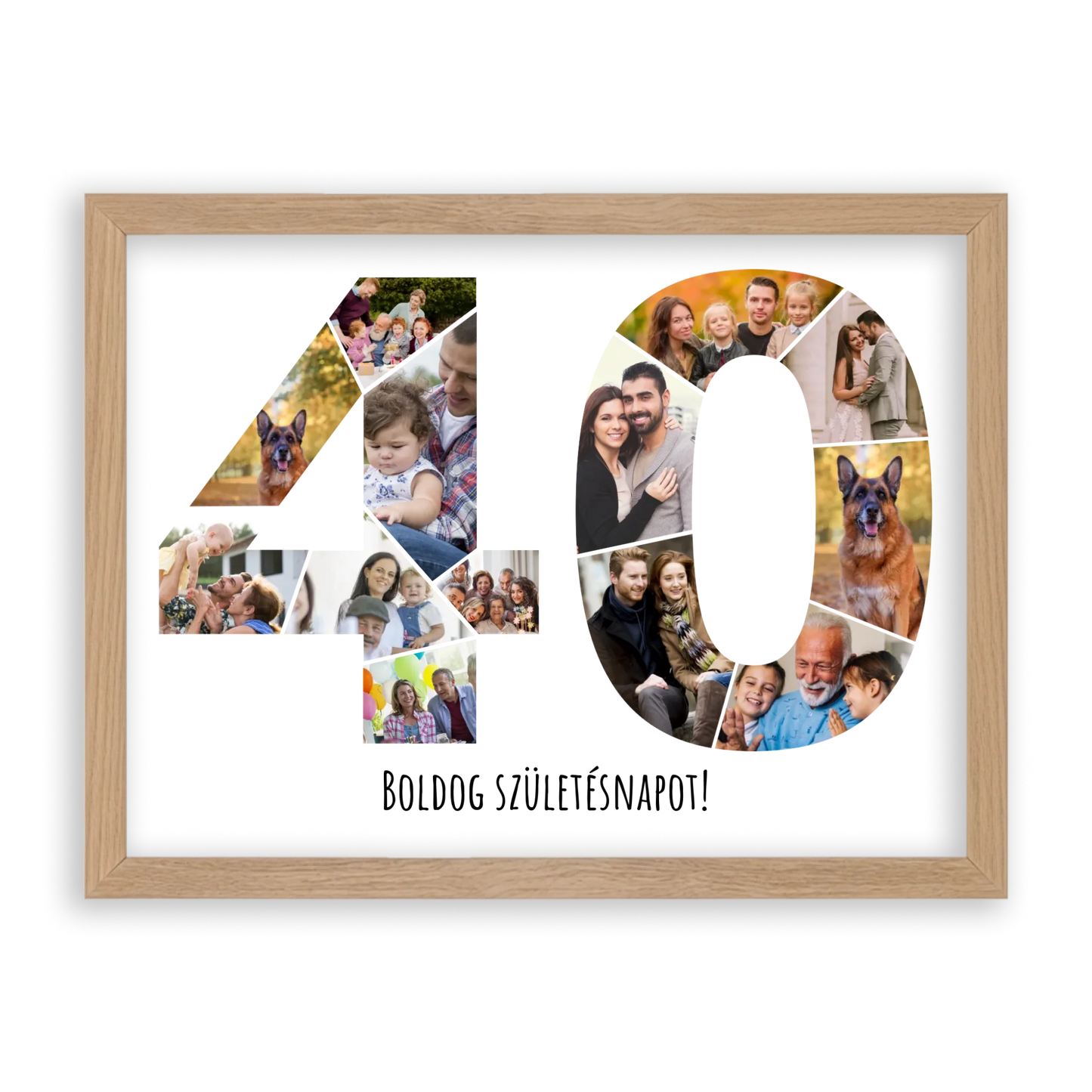 Egyedi Születésnapi Fotókollázs (40-49 évig) - Falikép