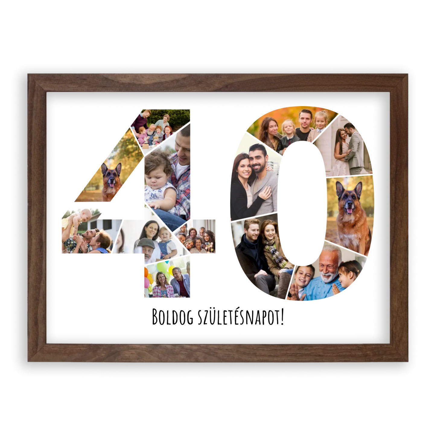 Egyedi Születésnapi Fotókollázs (40-49 évig) - Falikép