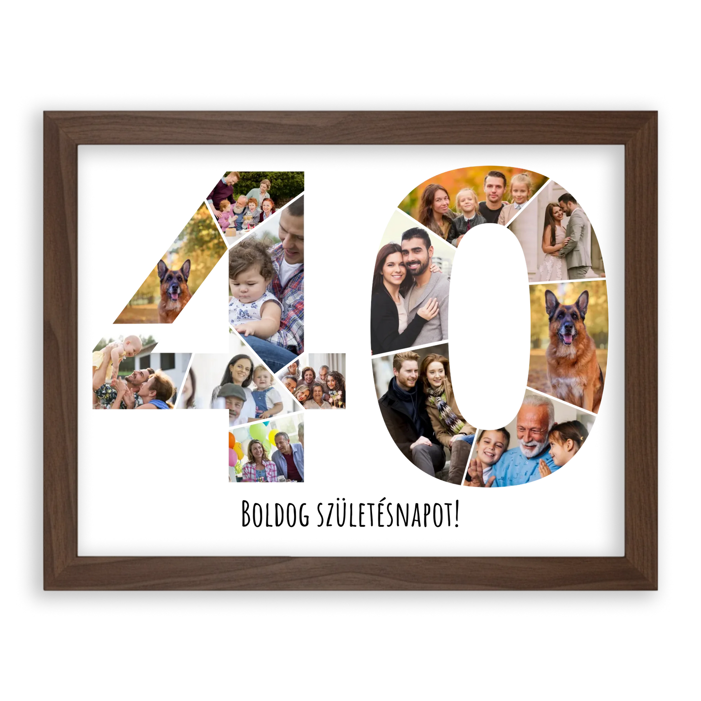 Egyedi Születésnapi Fotókollázs (40-49 évig) - Falikép