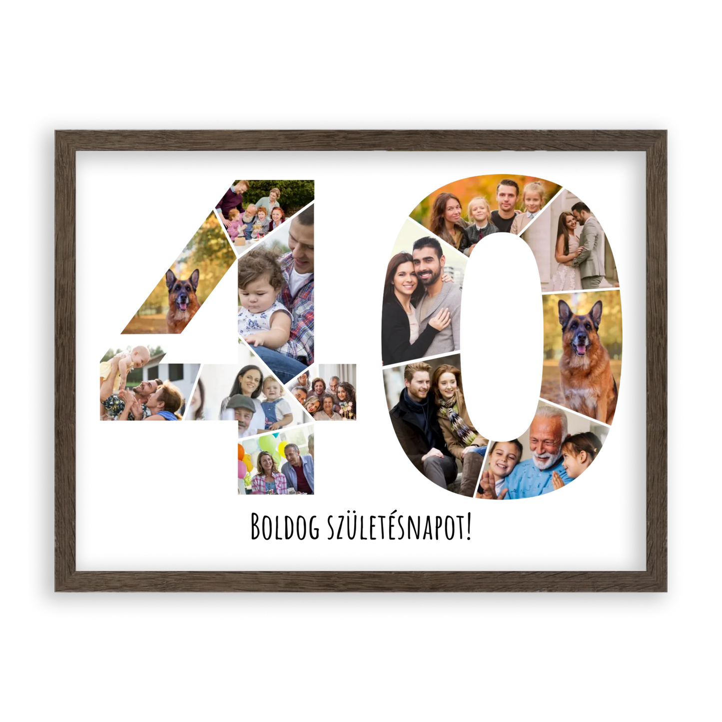 Egyedi Születésnapi Fotókollázs (40-49 évig) - Falikép