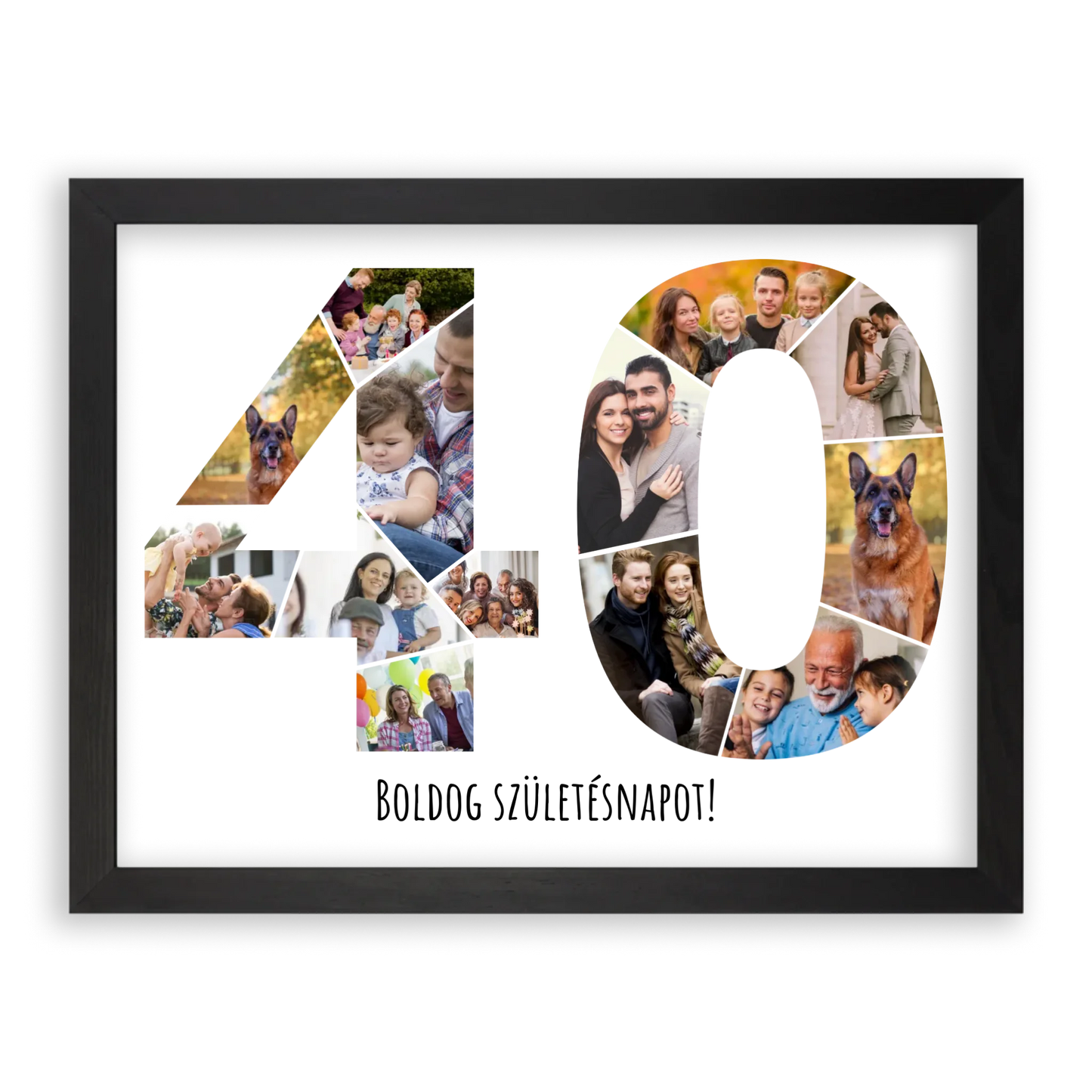 Egyedi Születésnapi Fotókollázs (40-49 évig) - Falikép