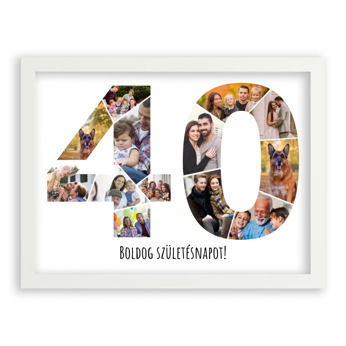 Egyedi Születésnapi Fotókollázs (40-49 évig) - Falikép