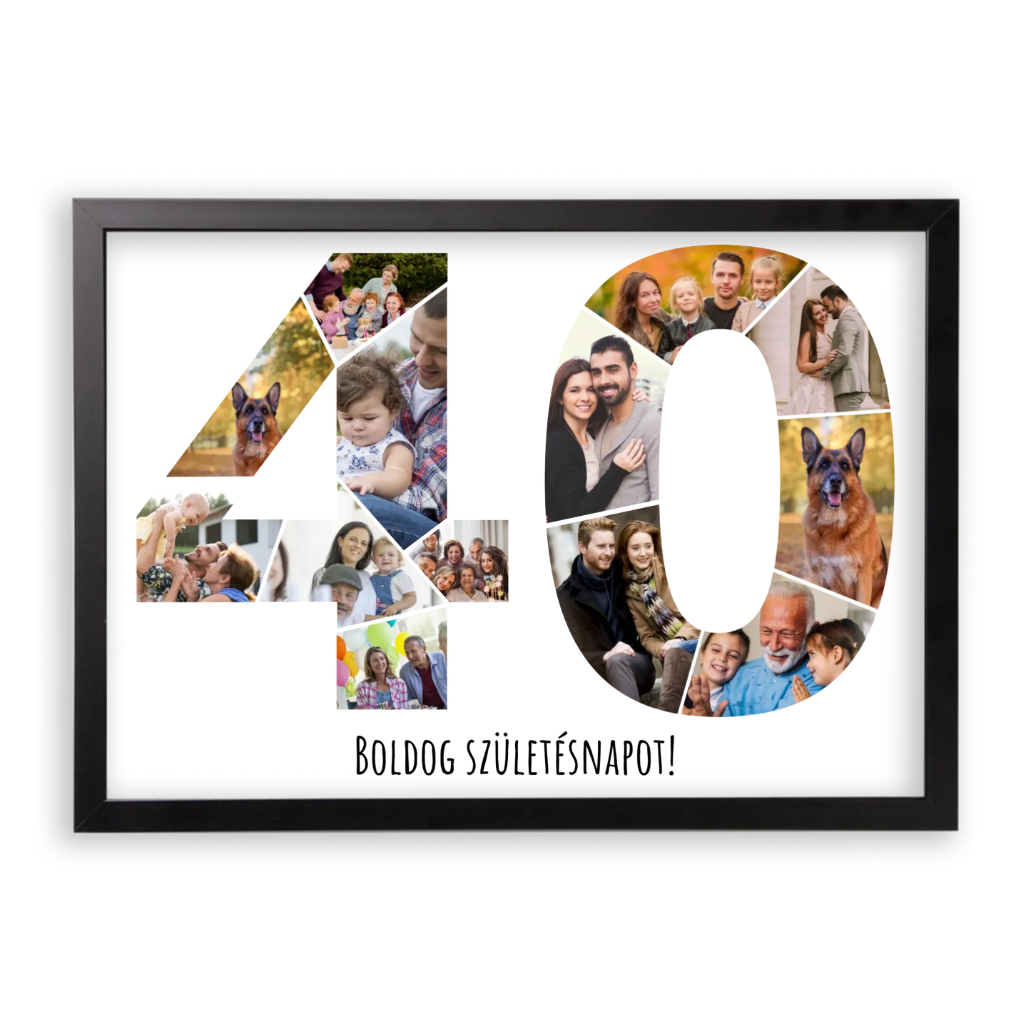 Egyedi Születésnapi Fotókollázs (40-49 évig) - Falikép