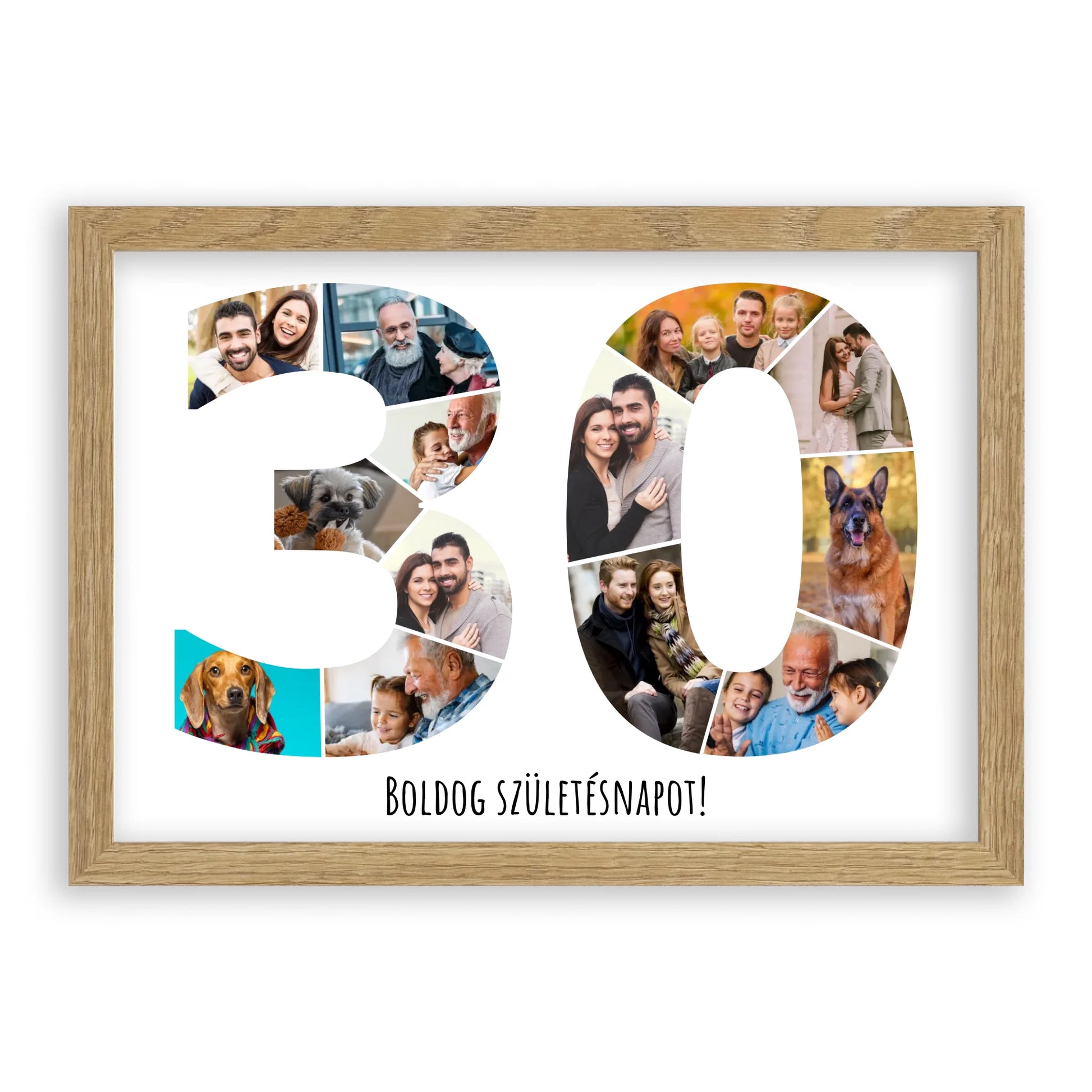 Egyedi Születésnapi Fotókollázs (30-39 évig) - Falikép