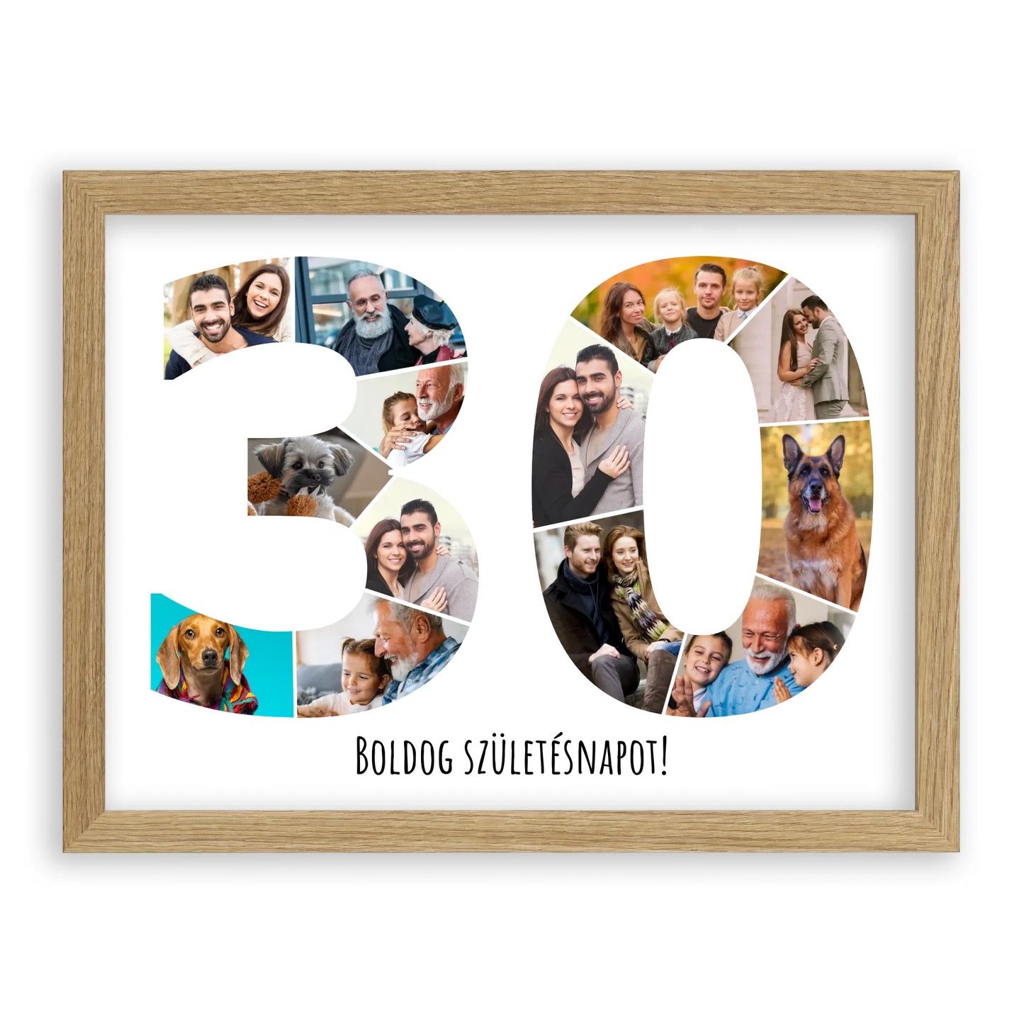 Egyedi Születésnapi Fotókollázs (30-39 évig) - Falikép