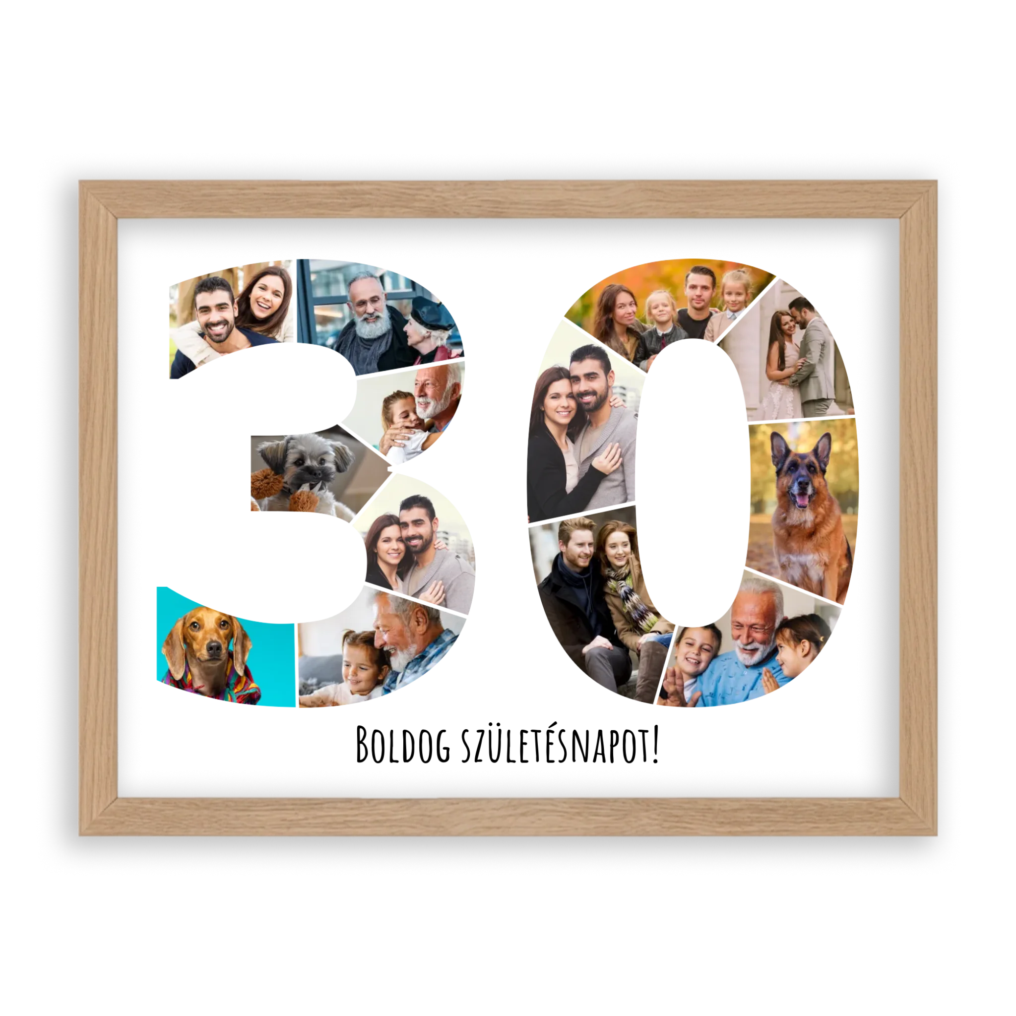 Egyedi Születésnapi Fotókollázs (30-39 évig) - Falikép