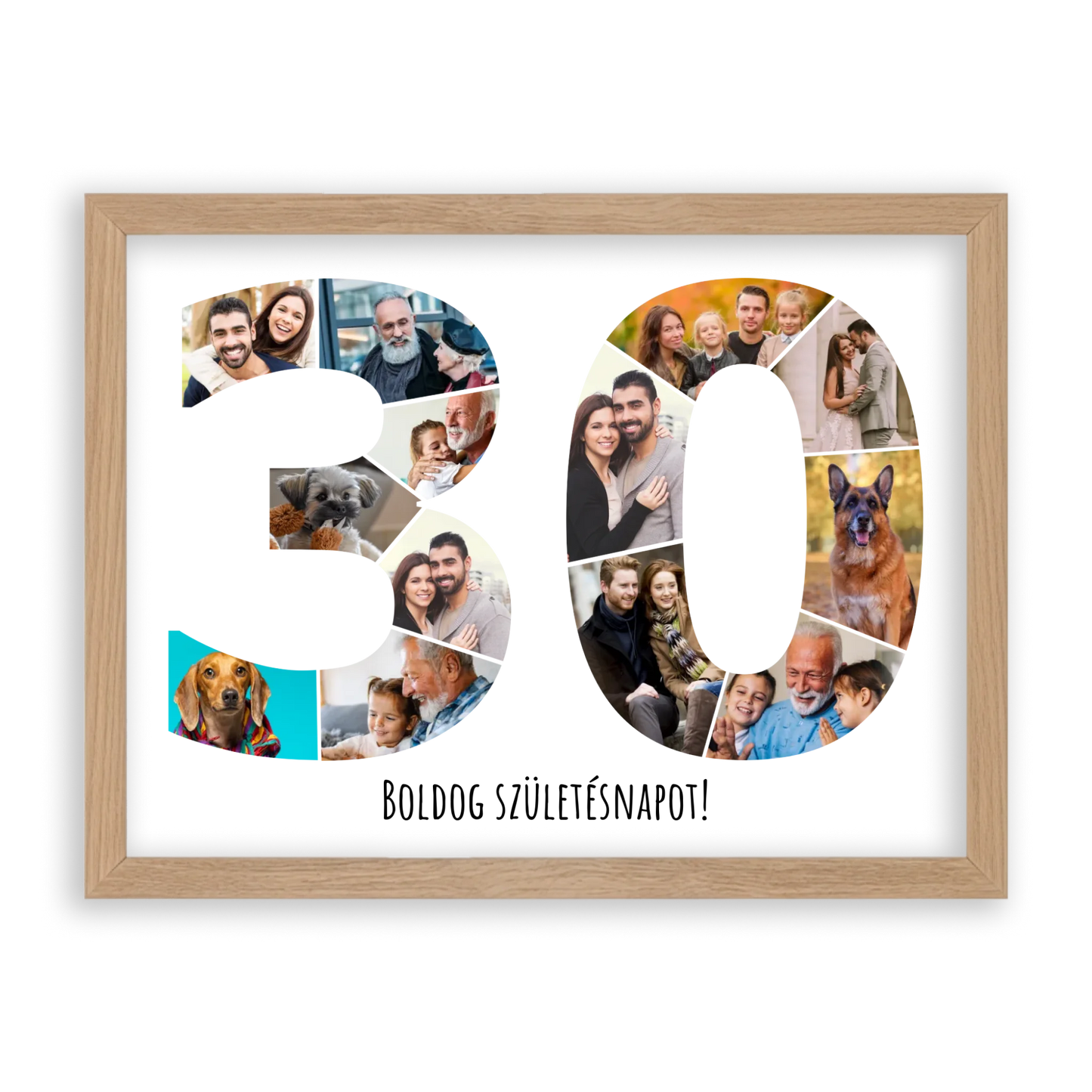 Egyedi Születésnapi Fotókollázs (30-39 évig) - Falikép