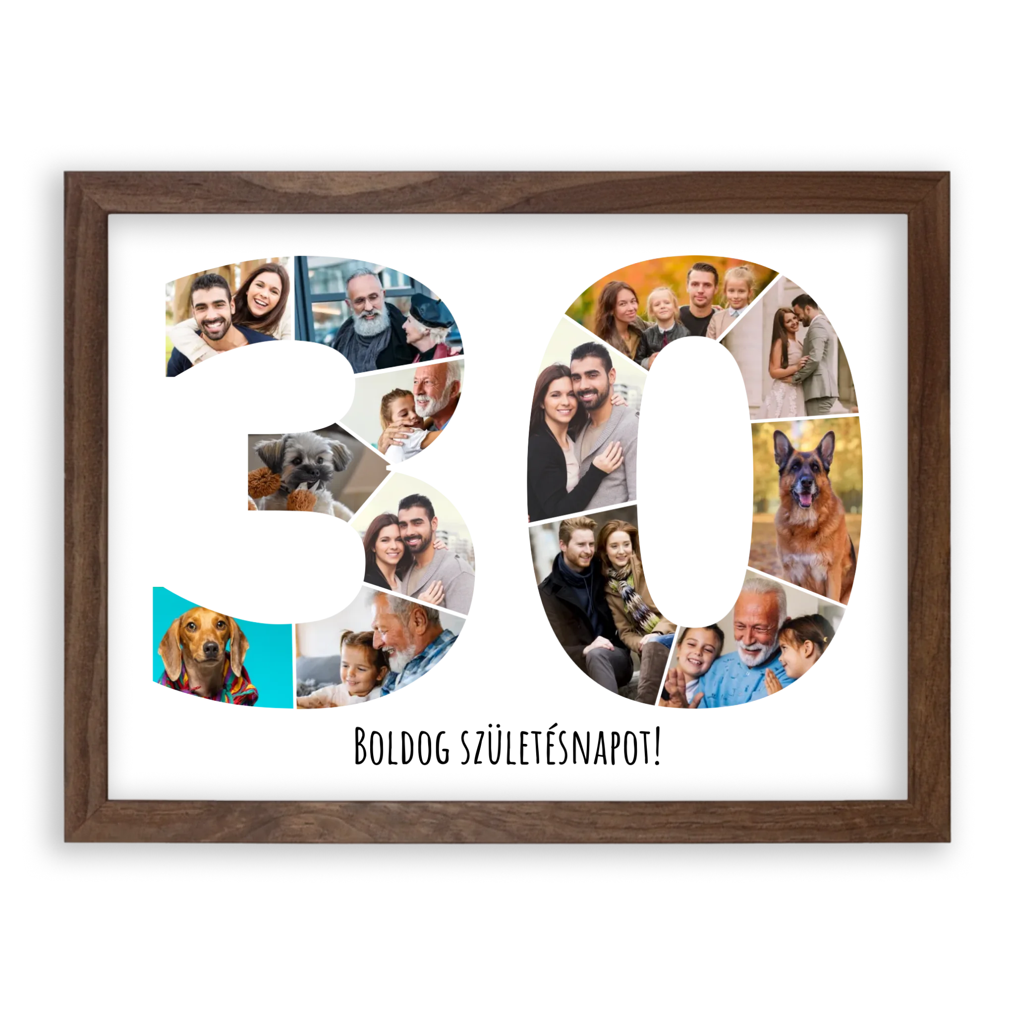 Egyedi Születésnapi Fotókollázs (30-39 évig) - Falikép