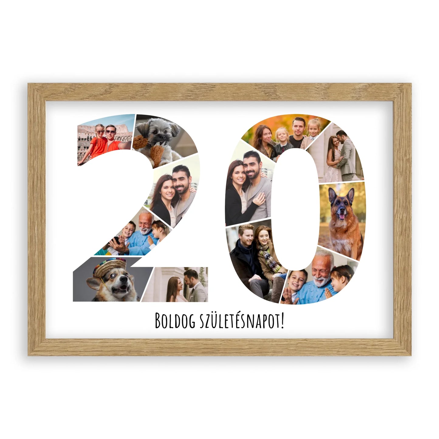 Egyedi Születésnapi Fotókollázs (20-29 évig) - Falikép