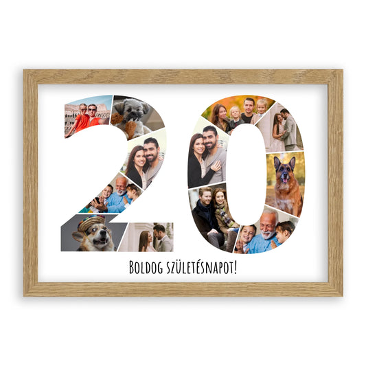 Egyedi Születésnapi Fotókollázs (20-29 évig) - Falikép