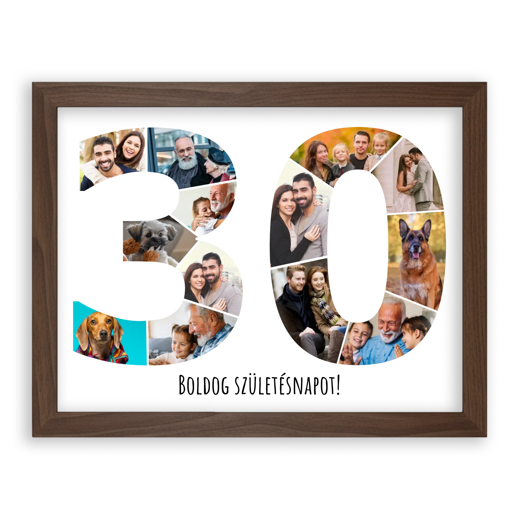 Egyedi Születésnapi Fotókollázs (30-39 évig) - Falikép