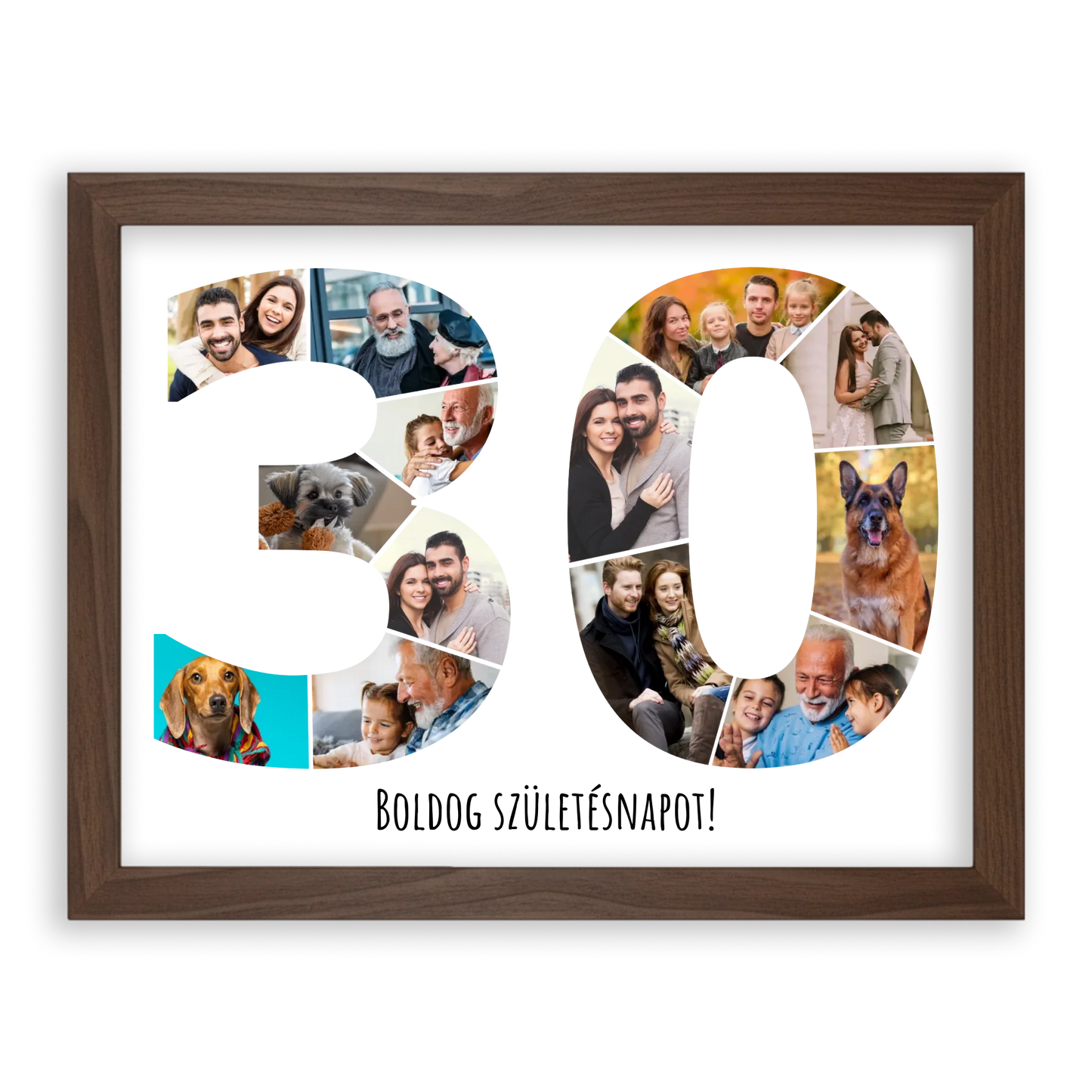 Egyedi Születésnapi Fotókollázs (30-39 évig) - Falikép