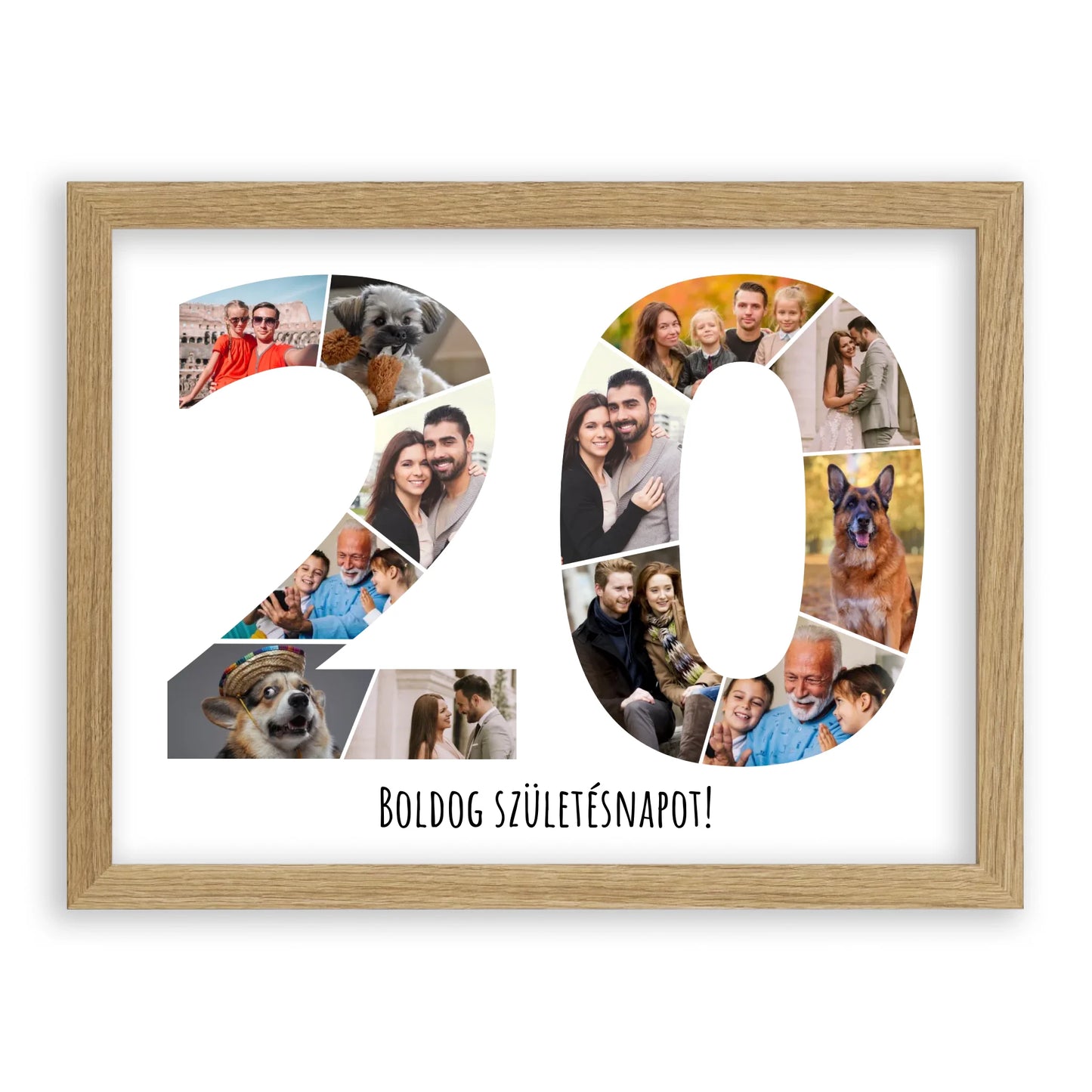 Egyedi Születésnapi Fotókollázs (20-29 évig) - Falikép