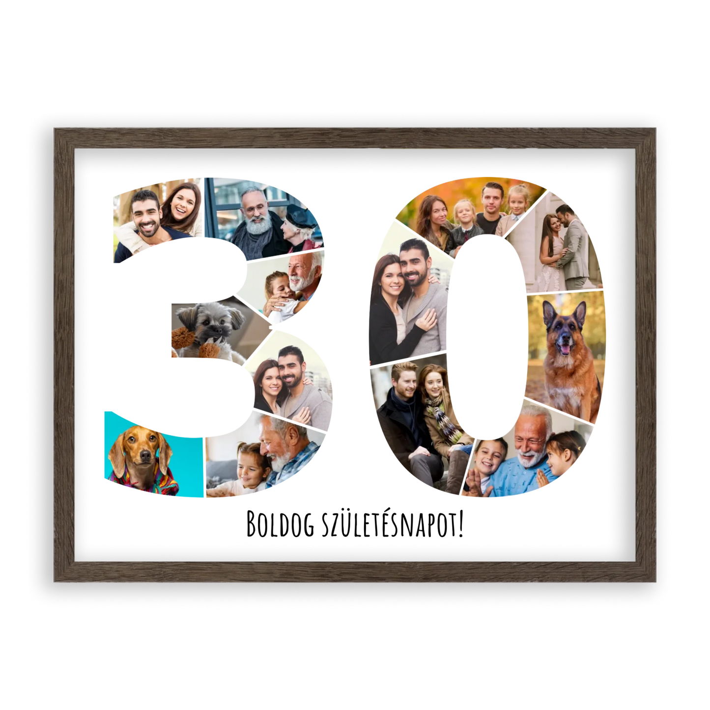 Egyedi Születésnapi Fotókollázs (30-39 évig) - Falikép