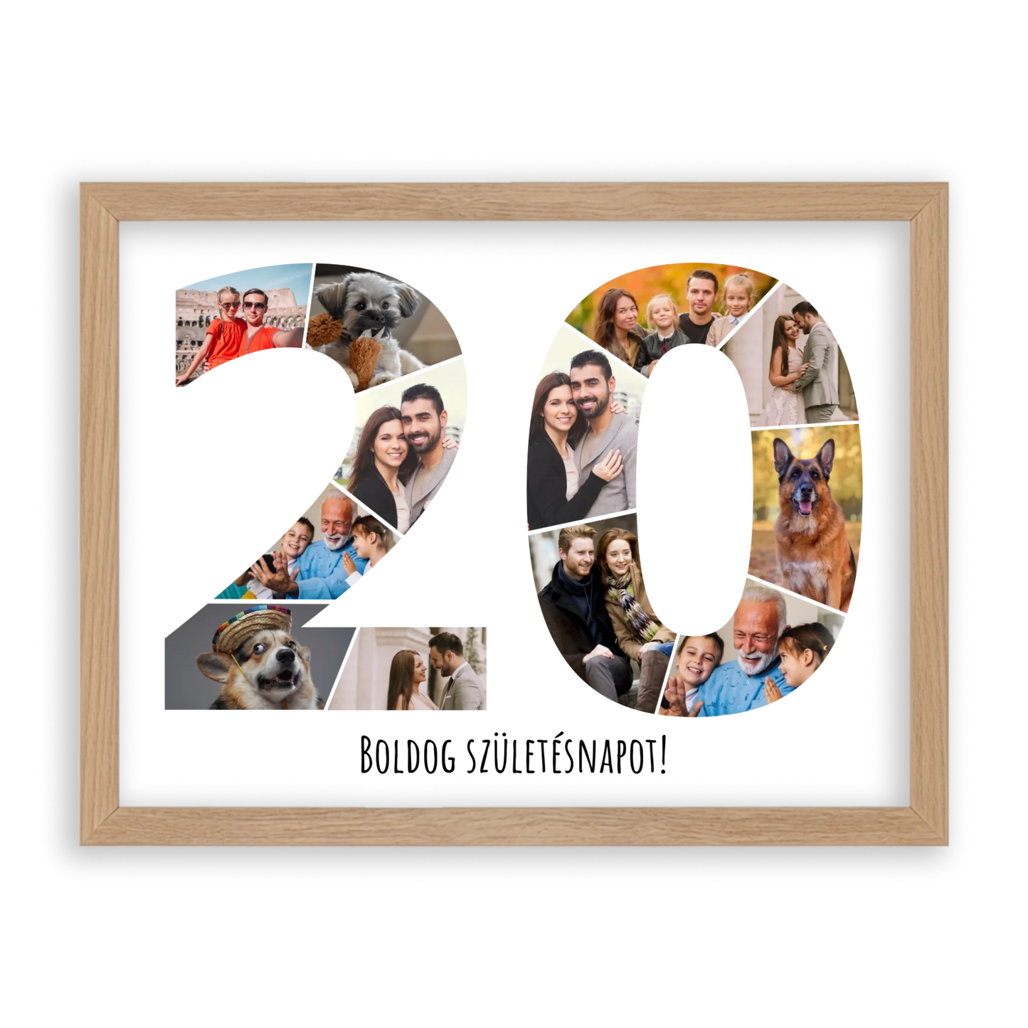 Egyedi Születésnapi Fotókollázs (20-29 évig) - Falikép