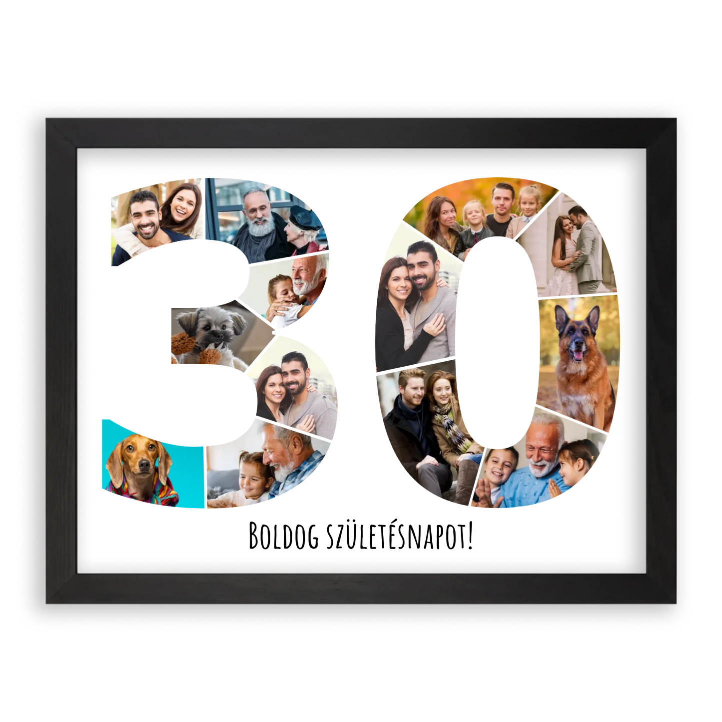 Egyedi Születésnapi Fotókollázs (30-39 évig) - Falikép