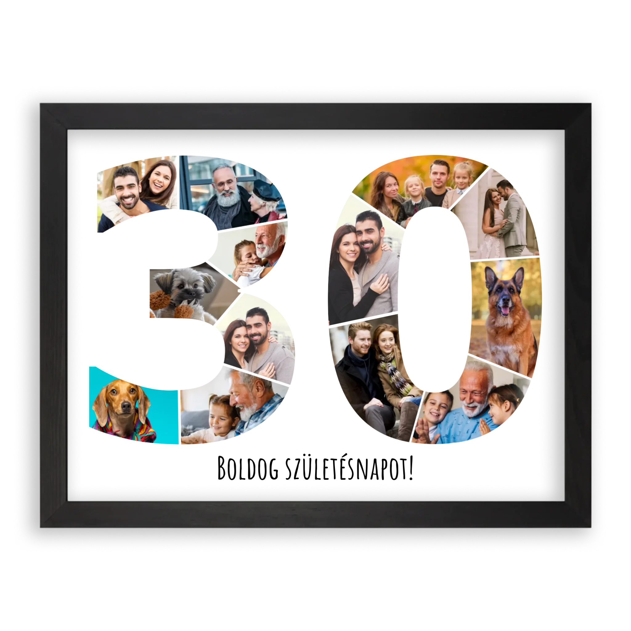 Egyedi Születésnapi Fotókollázs (30-39 évig) - Falikép