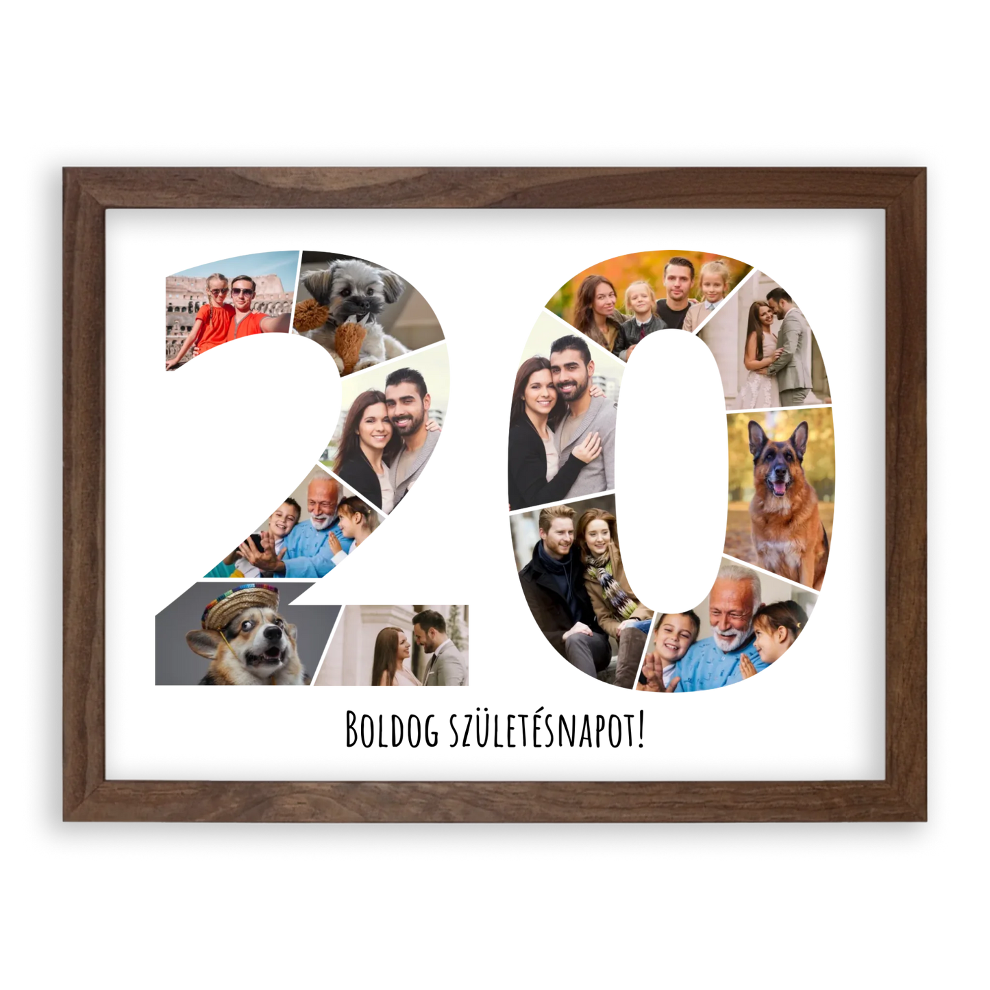 Egyedi Születésnapi Fotókollázs (20-29 évig) - Falikép