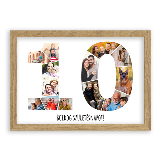 Egyedi Születésnapi Fotókollázs (10-19 évig) - Falikép