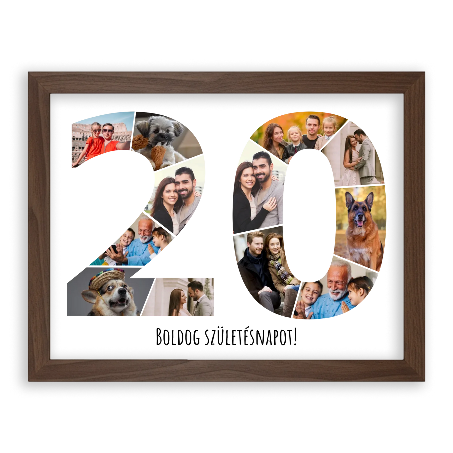 Egyedi Születésnapi Fotókollázs (20-29 évig) - Falikép