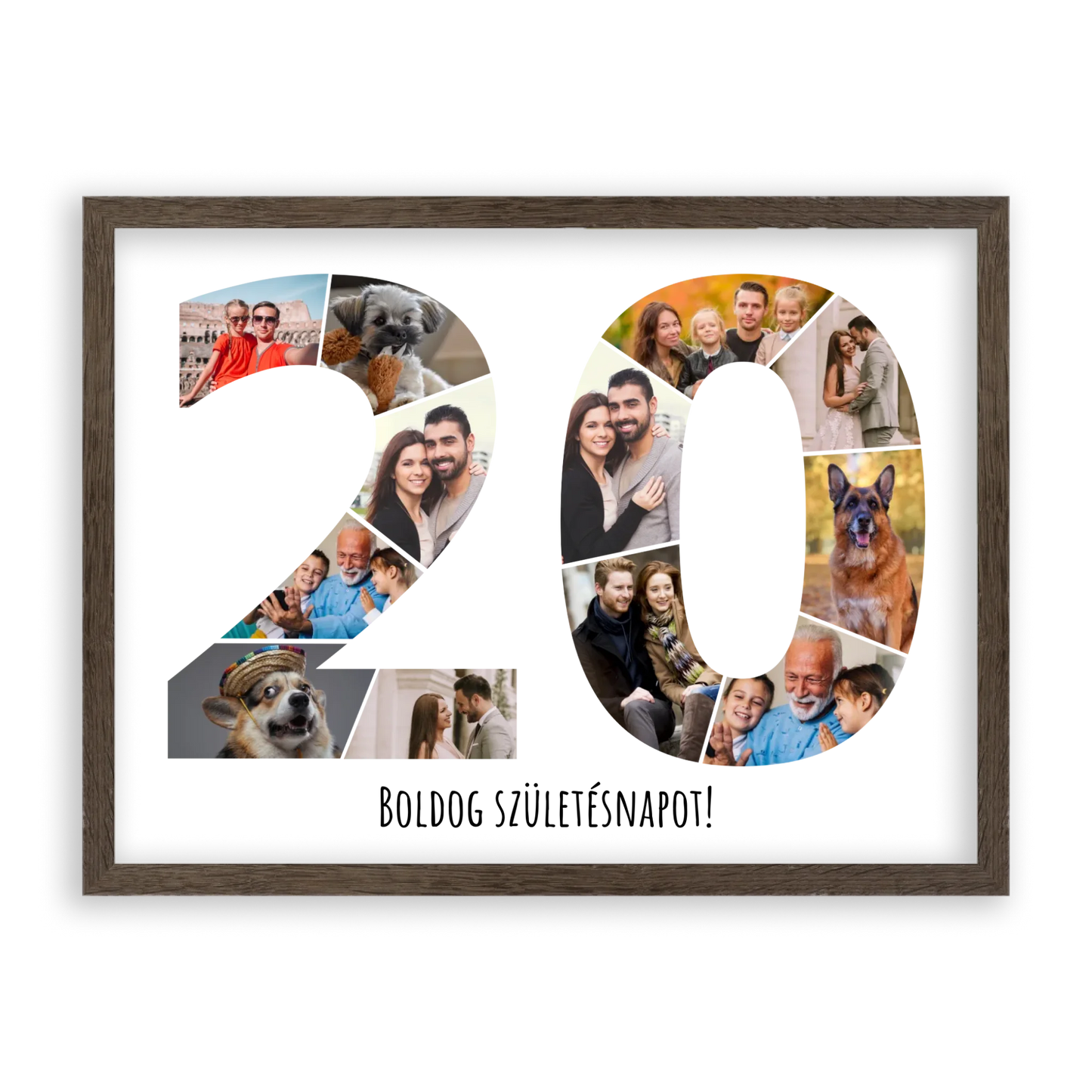 Egyedi Születésnapi Fotókollázs (20-29 évig) - Falikép