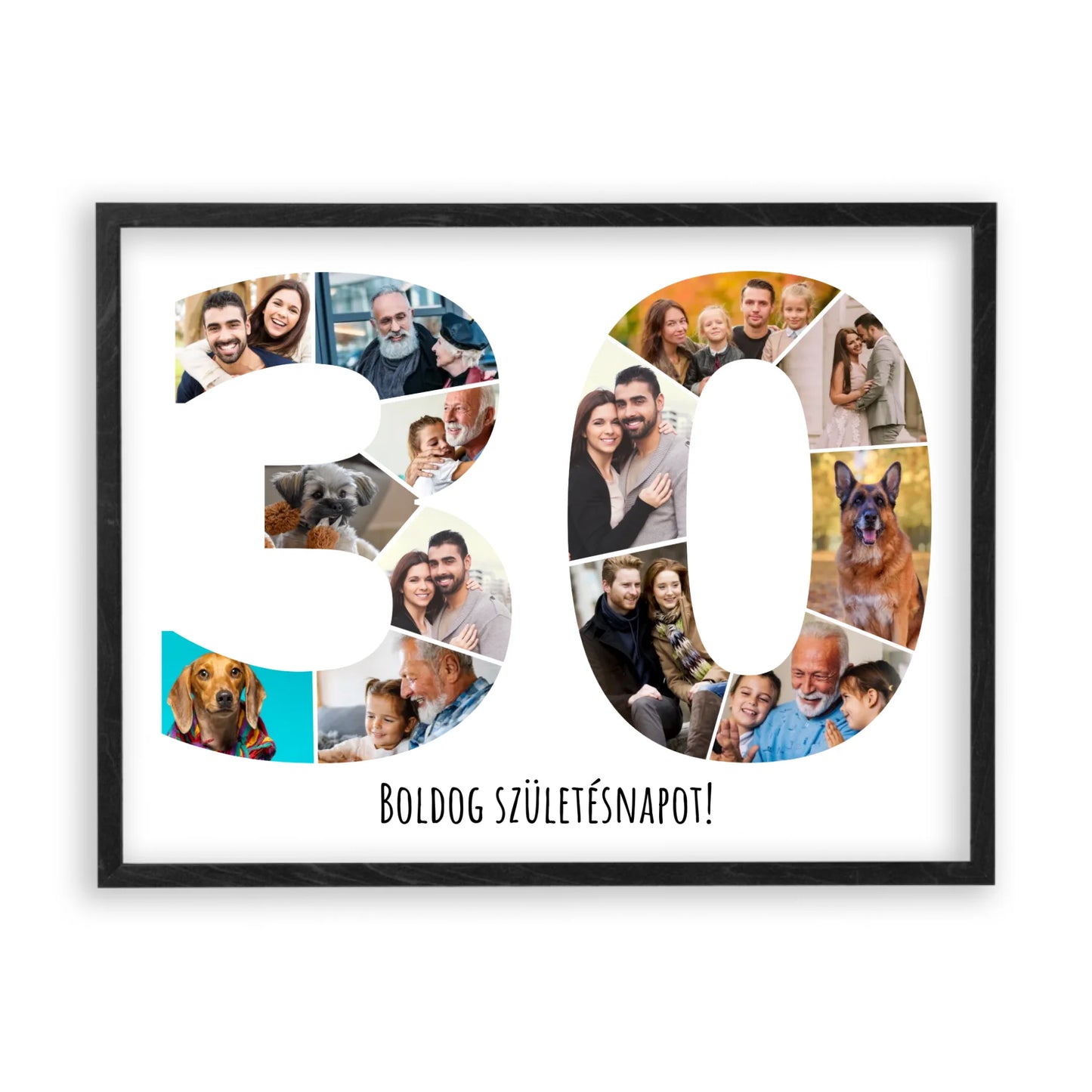 Egyedi Születésnapi Fotókollázs (30-39 évig) - Falikép