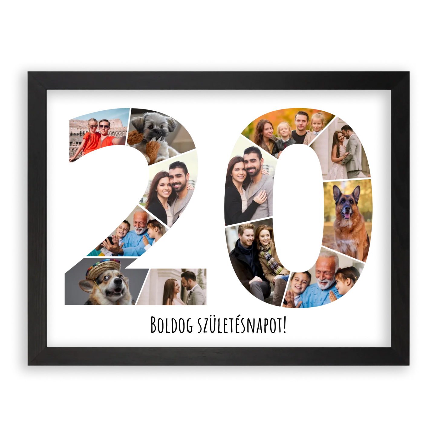 Egyedi Születésnapi Fotókollázs (20-29 évig) - Falikép