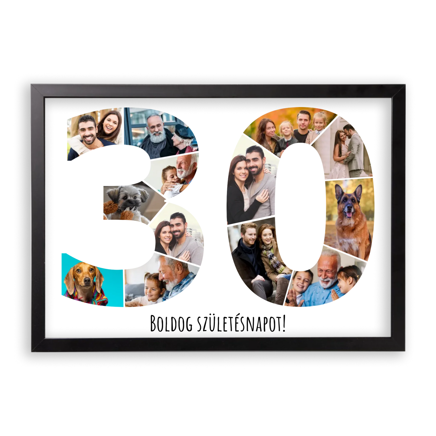 Egyedi Születésnapi Fotókollázs (30-39 évig) - Falikép