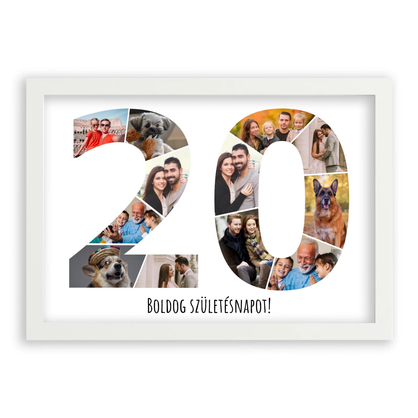 Egyedi Születésnapi Fotókollázs (20-29 évig) - Falikép
