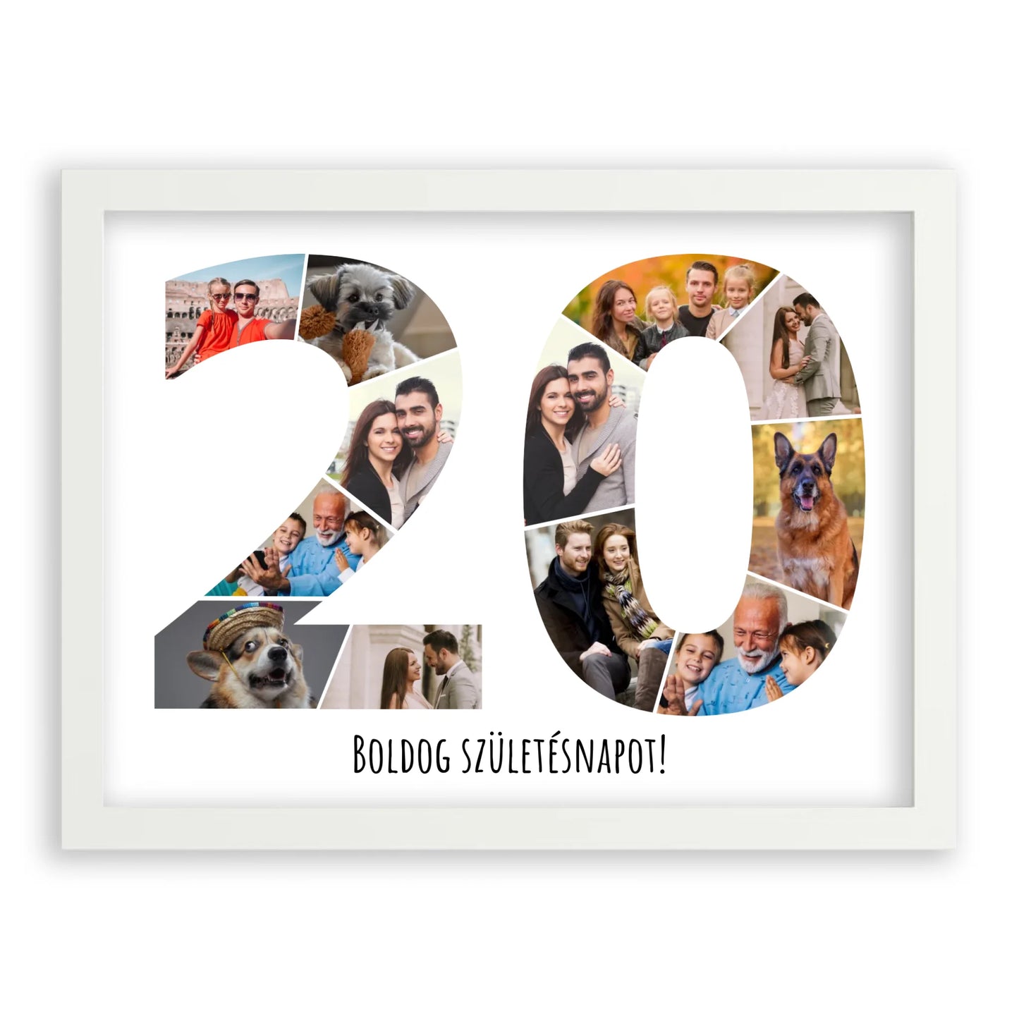 Egyedi Születésnapi Fotókollázs (20-29 évig) - Falikép