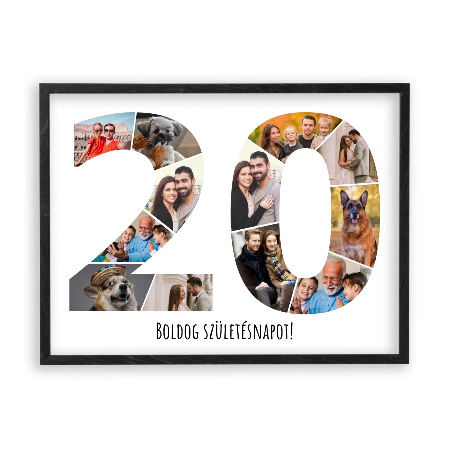 Egyedi Születésnapi Fotókollázs (20-29 évig) - Falikép